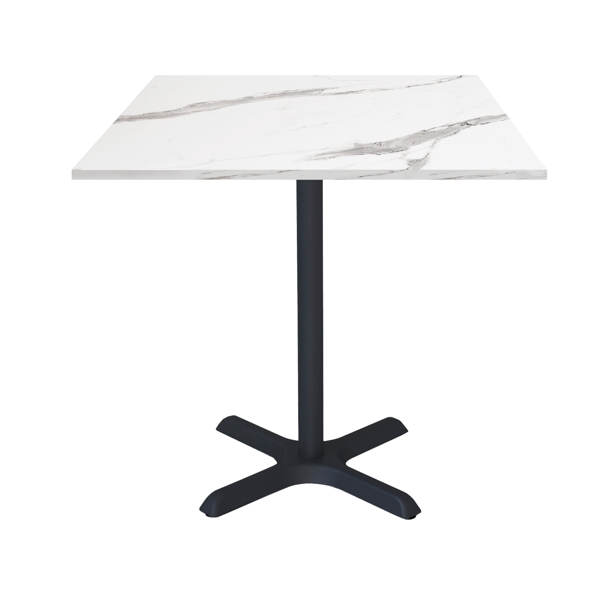 Table 70x70cm - modèle Dina marbre blanc