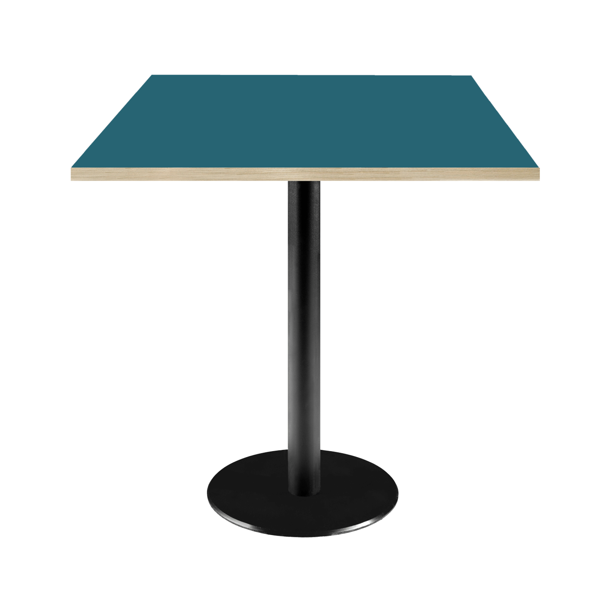 Table 70x70cm - modèle Rome bleu avec chants bois