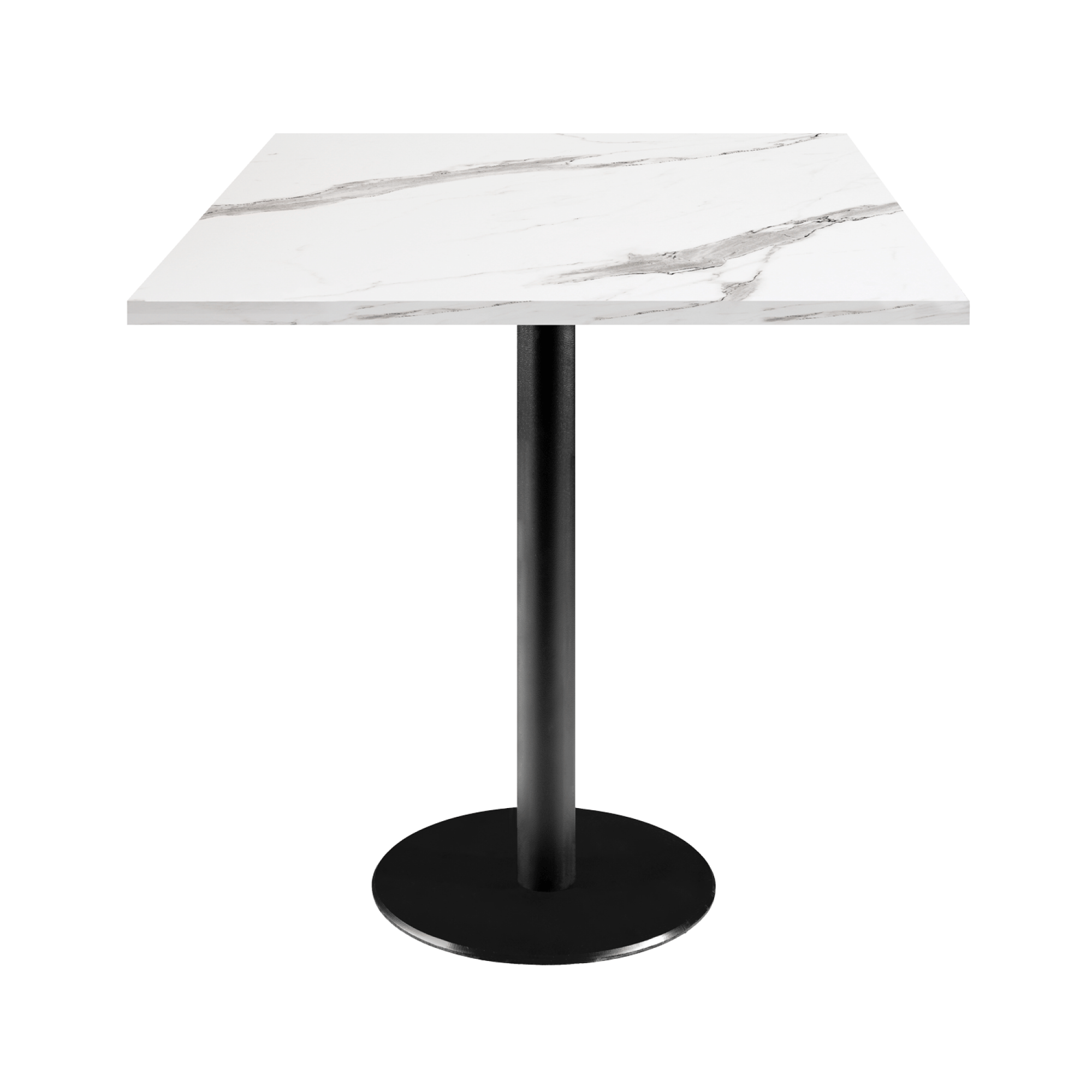 Table 70x70cm - modèle Rome marbre blanc