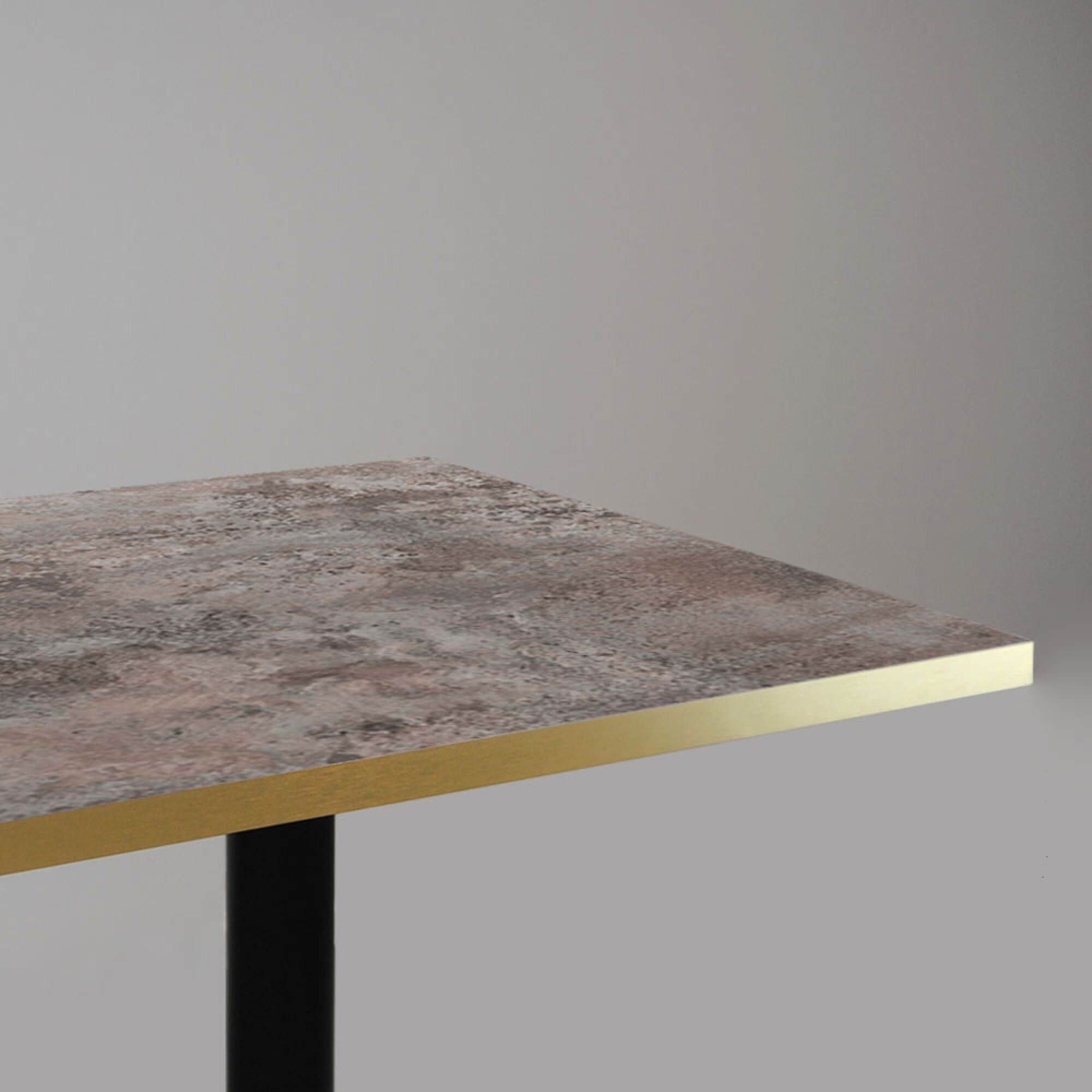 Table 70x70cm - modèle Round cladeira chants laiton