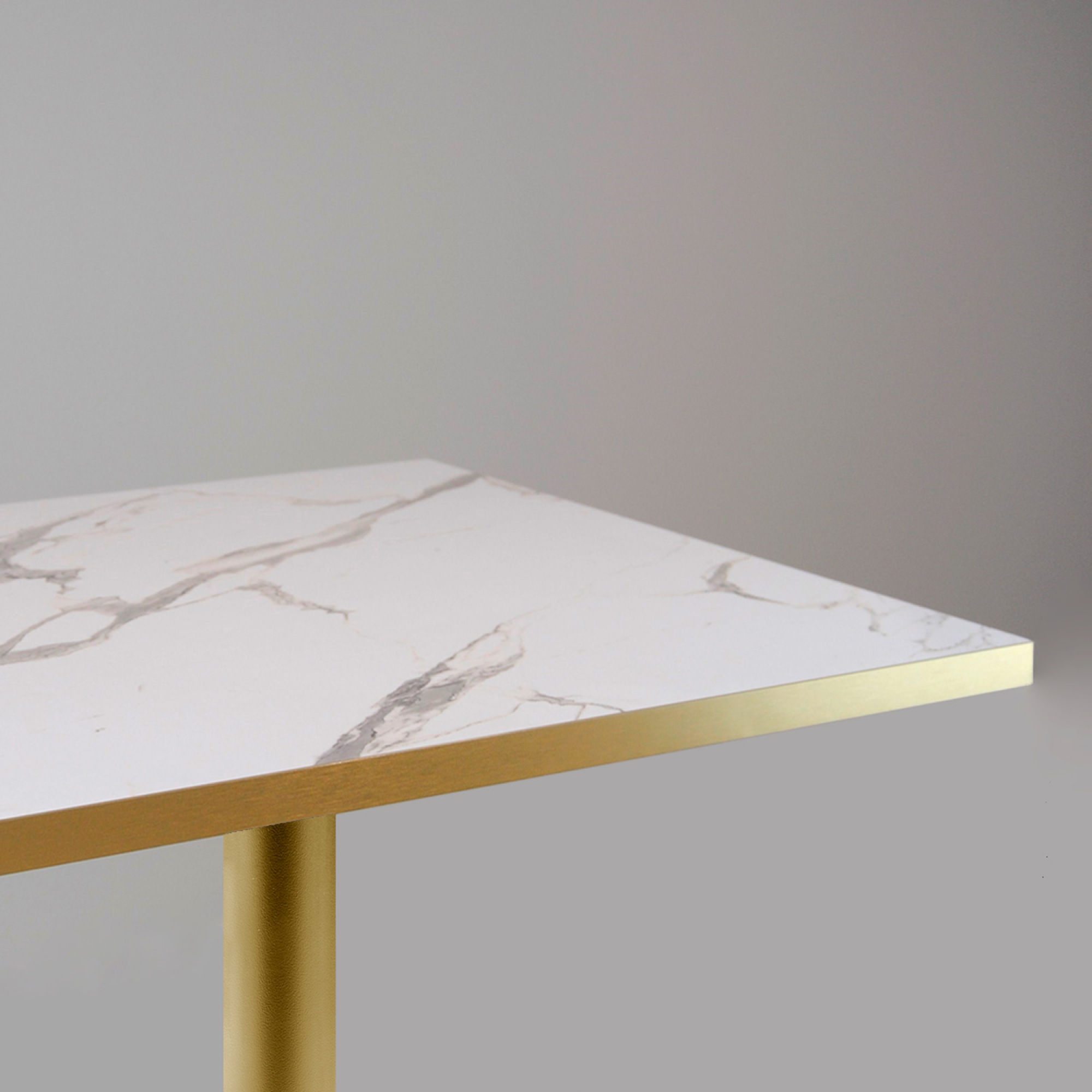 Table 70x70cm Rome bistrot marbre blanc