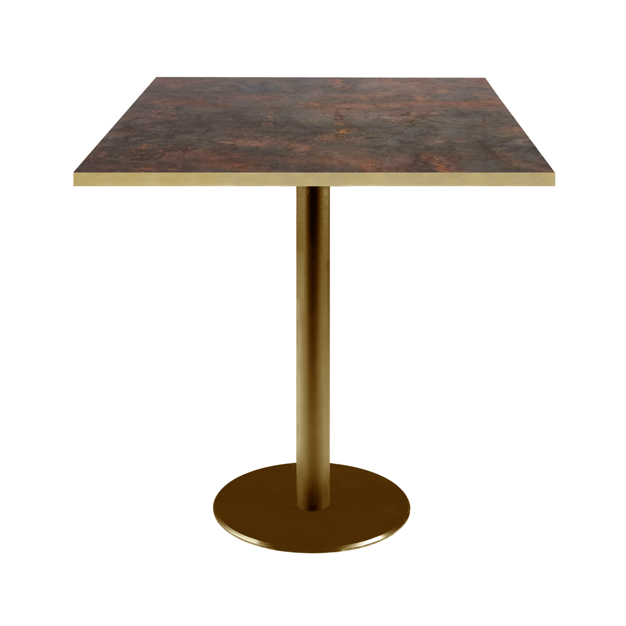 Table 70x70cm Rome bistrot rouille