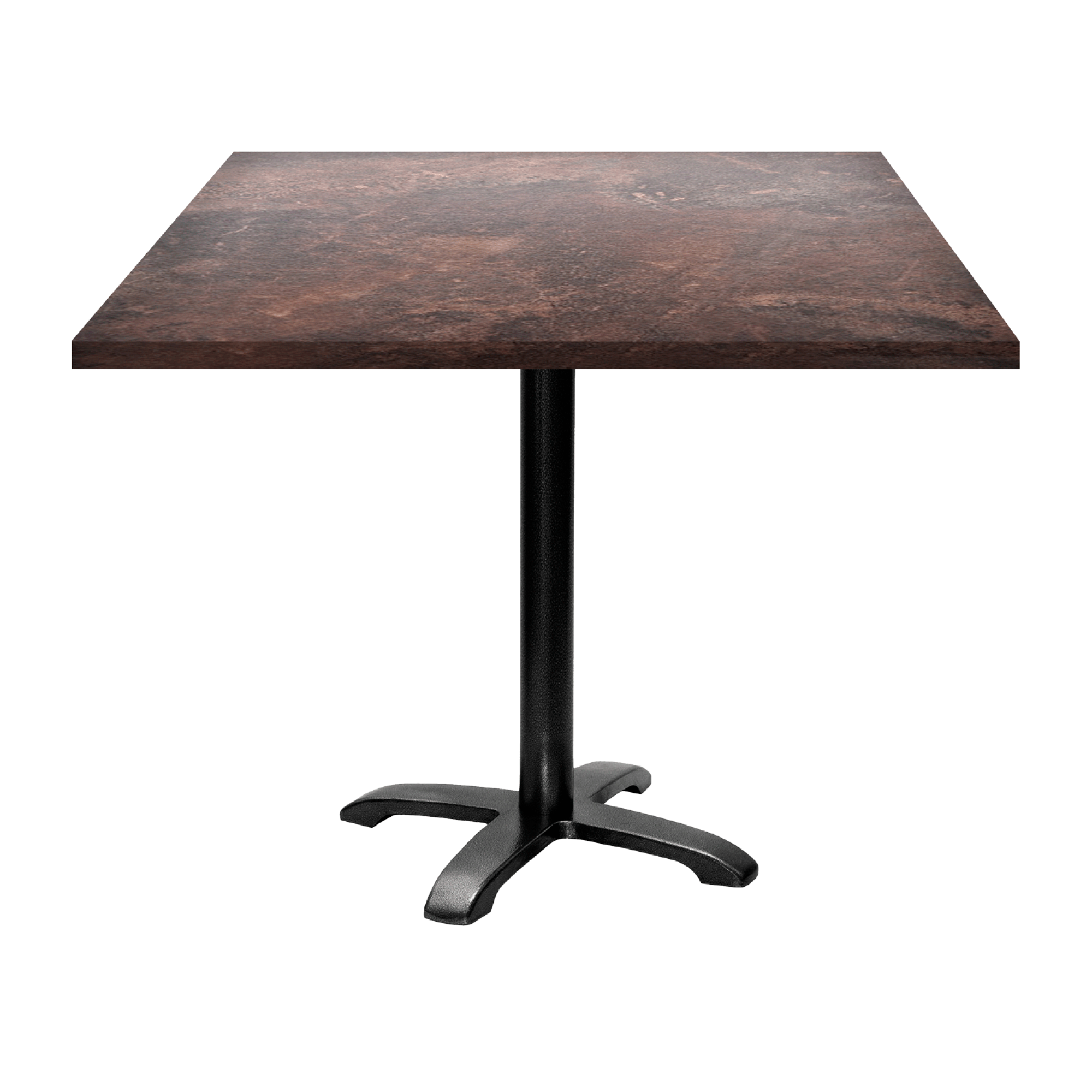 Table 90x90cm - modèle Bazila rouille roc