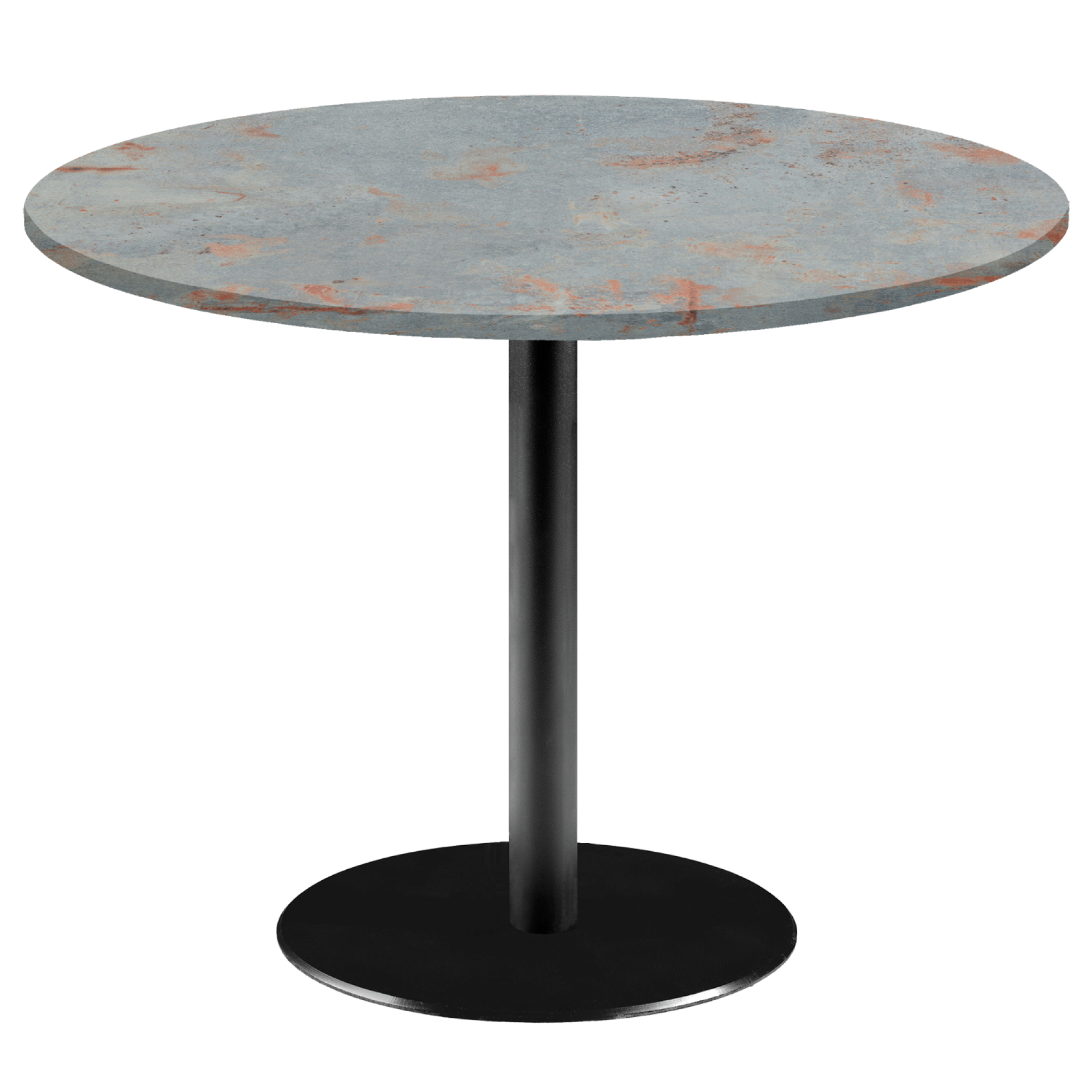 Table Ø120cm - modèle Rome gris rouille