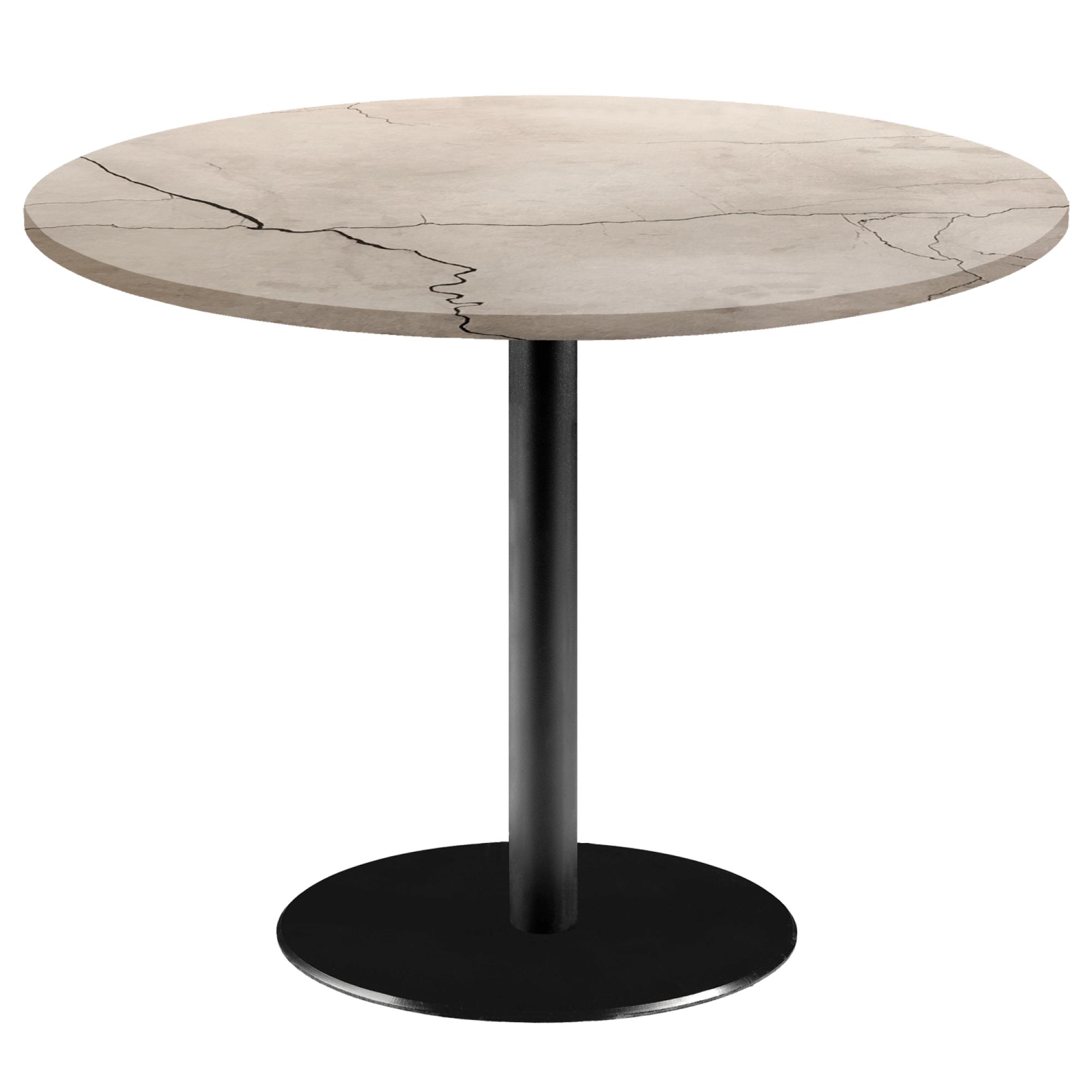 Table Ø120cm - modèle Rome marbré lune blanche