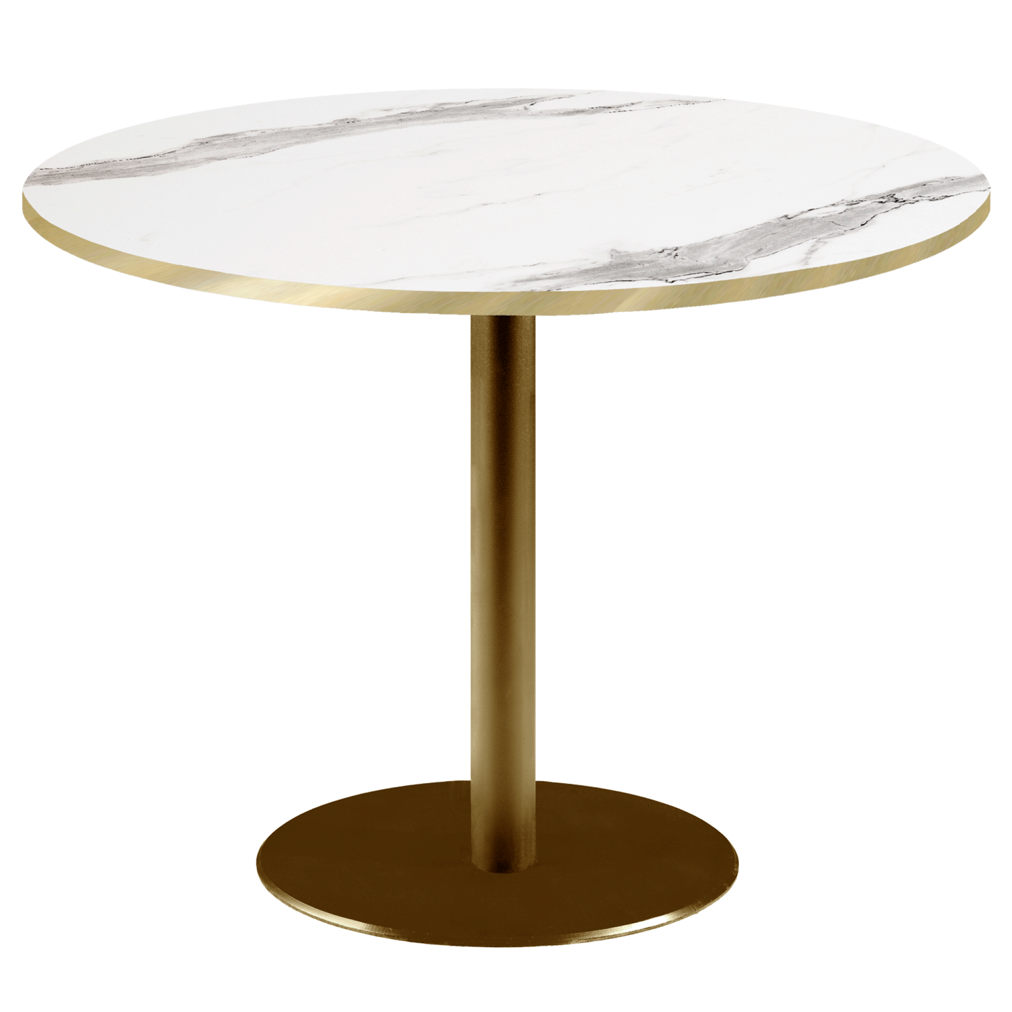 Table Ø120cm Rome bistrot marbre blanc