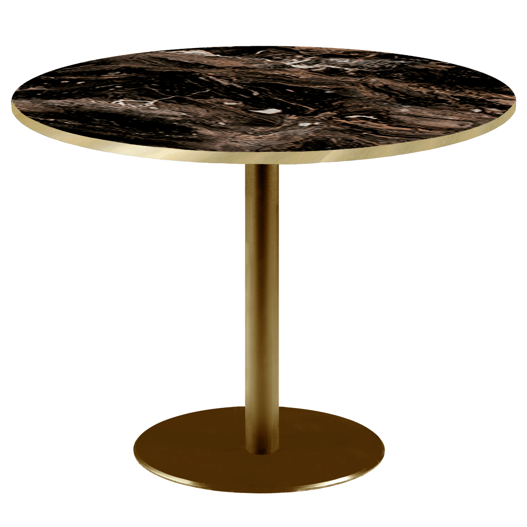 Table Ø120cm Rome bistrot marbre veiné glossy