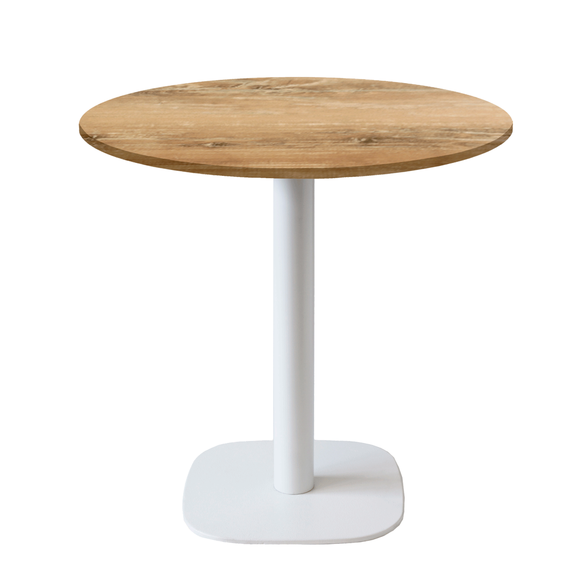 Table Ø70cm - modèle Round pied blanc chêne slovène
