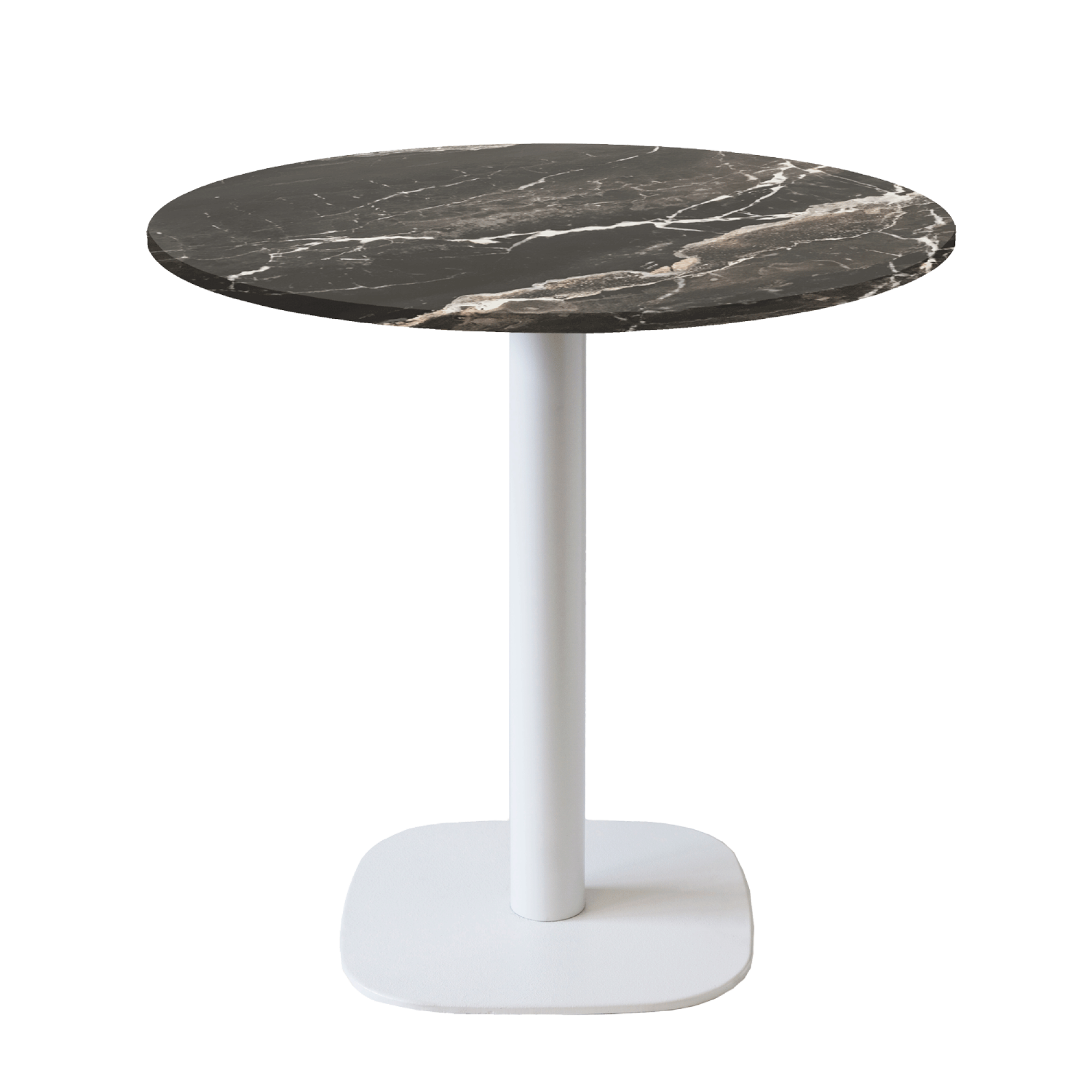 Table Ø70cm - modèle Round pied blanc marbre royal