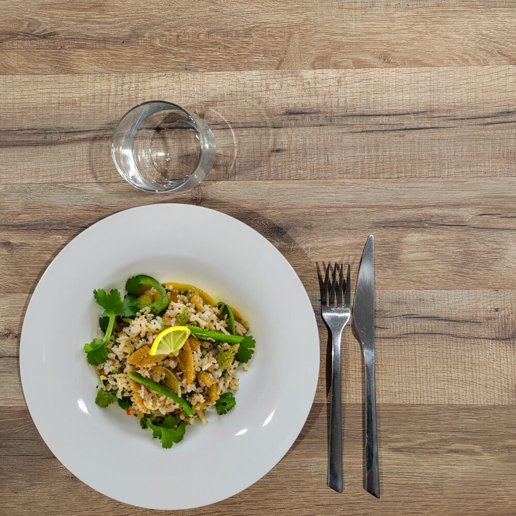 Table Ø70cm - modèle Round vieux plancher