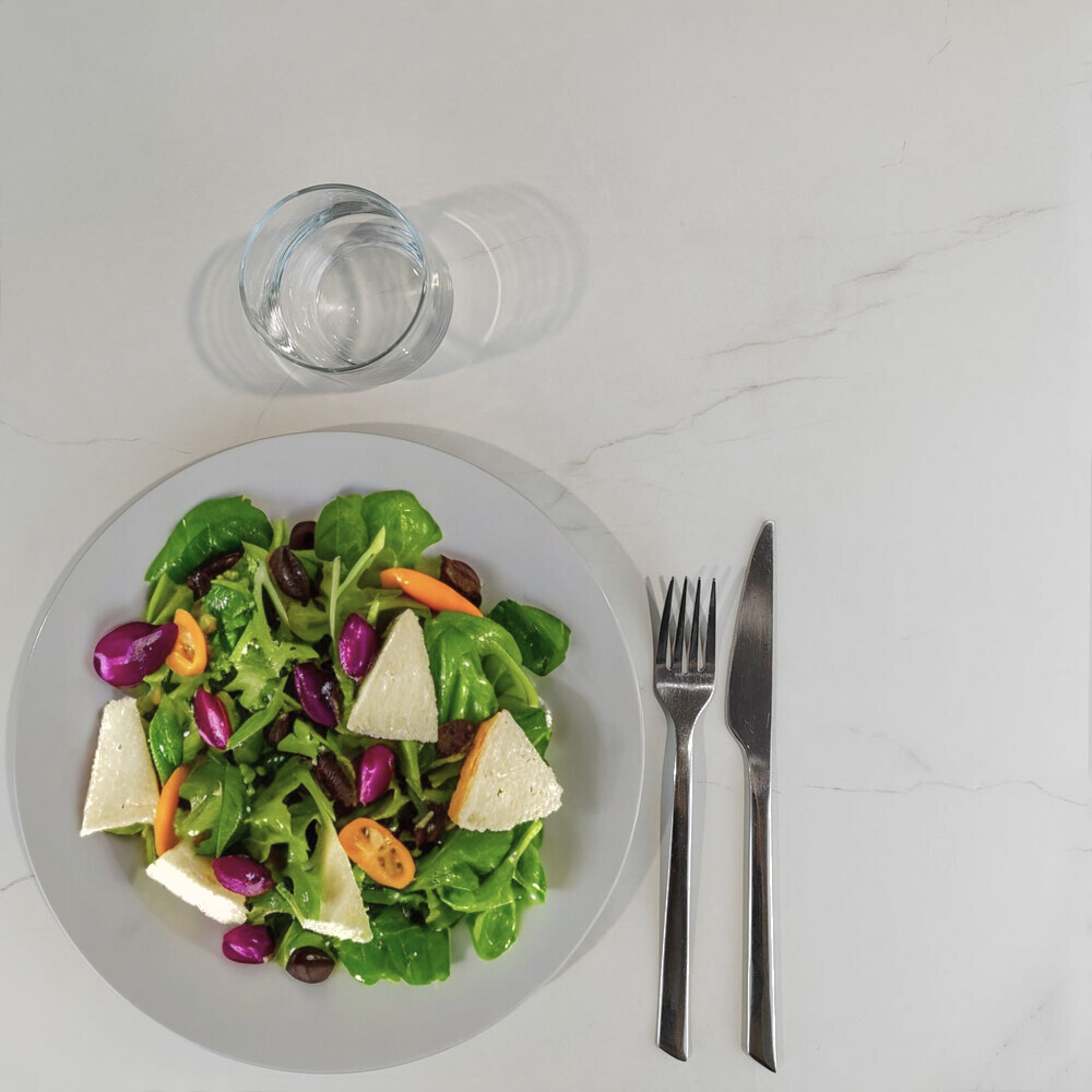 Table Ø70cm Rome bistrot marbre translucide