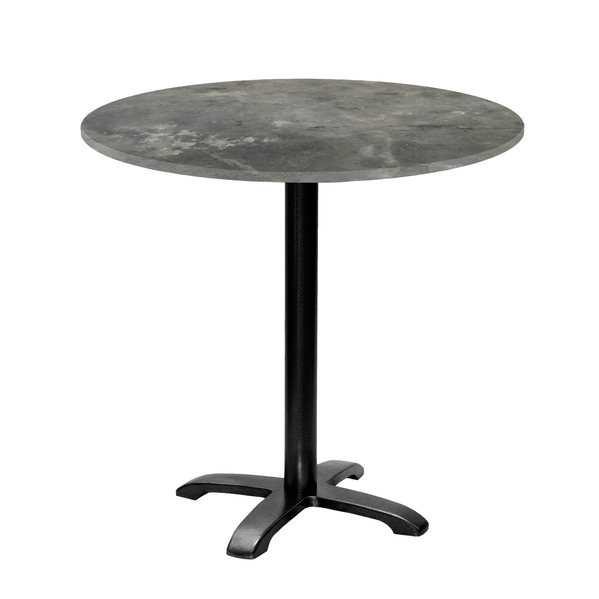 Table ronde Ø80cm - modèle Bazila pierre métallisée