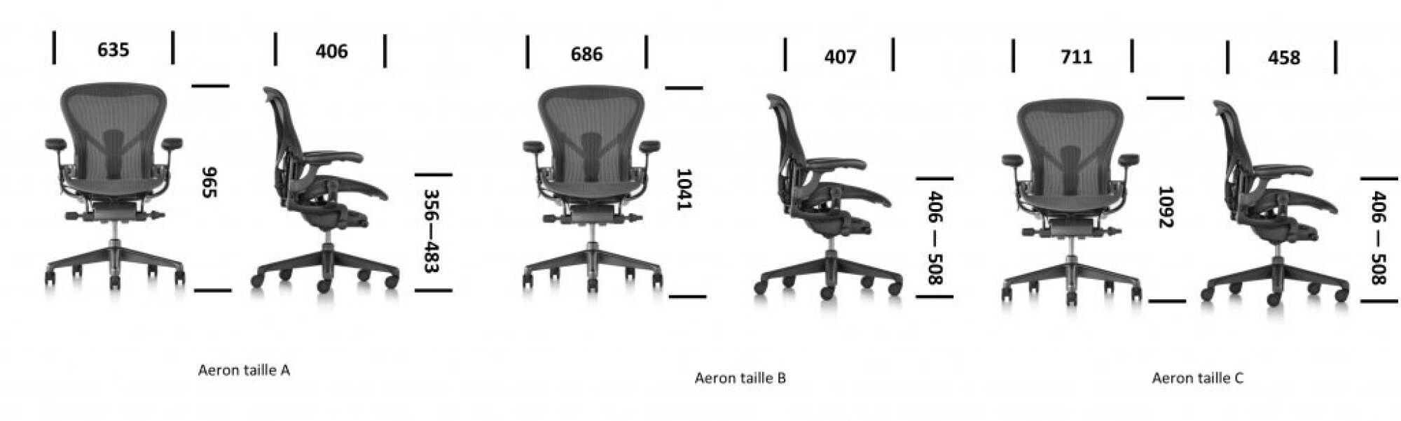 Fauteuil AERON Herman MILLER Minéral Taille C