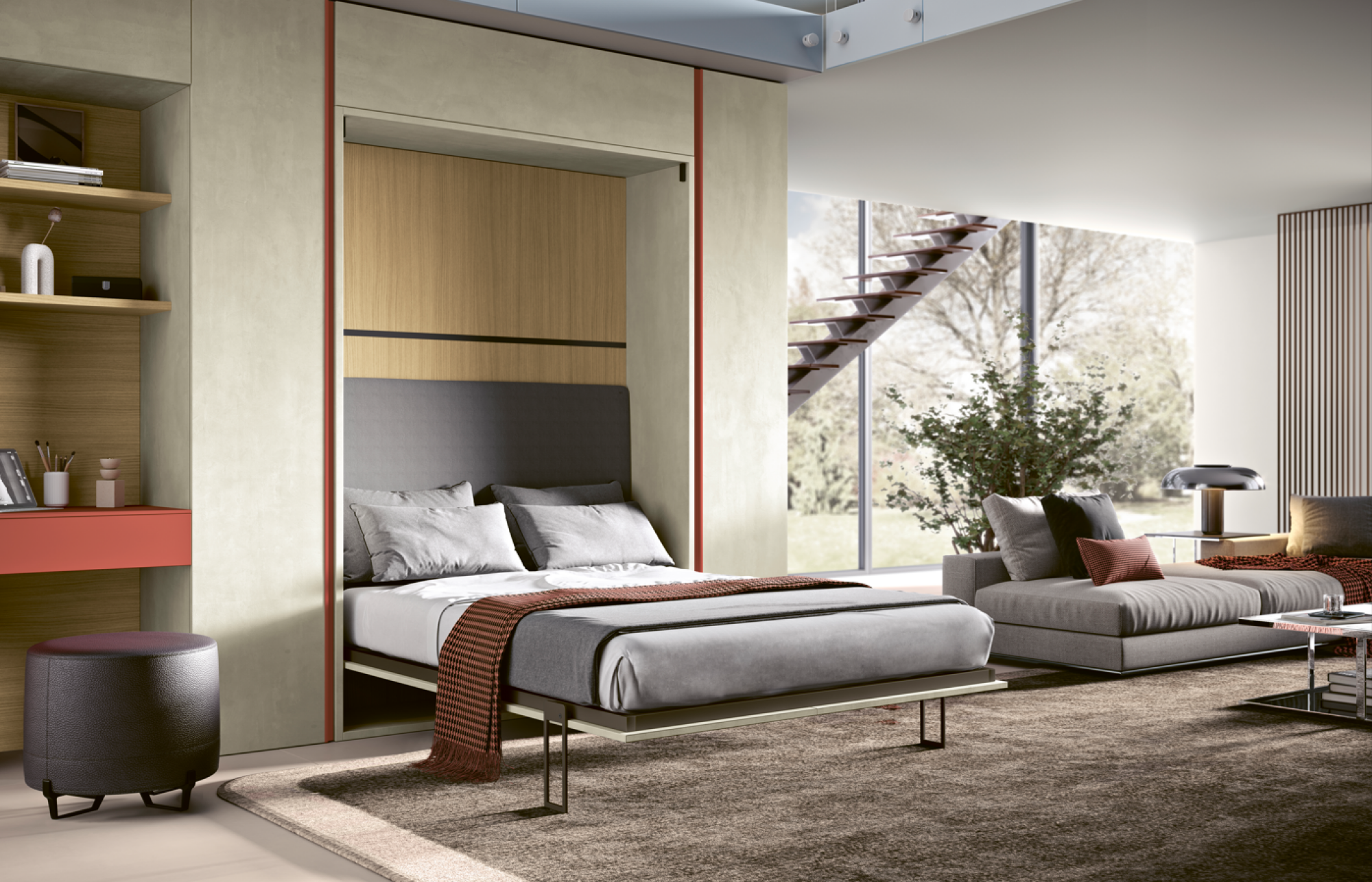 Lit Rabattable DRESS'KO Vertical Simple