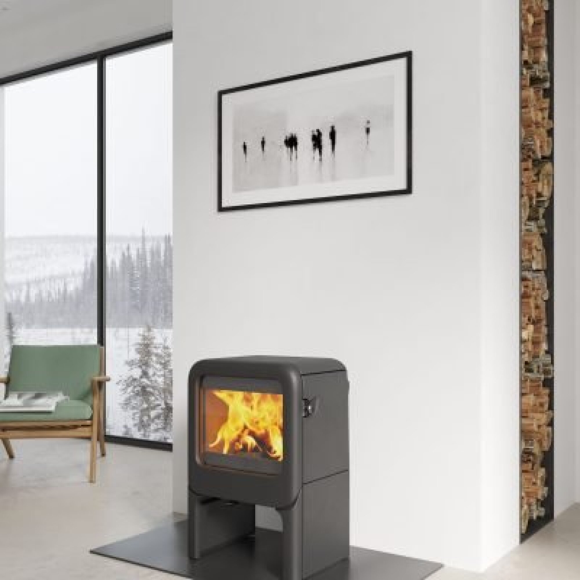 Poêle à bois fonte rock dovre