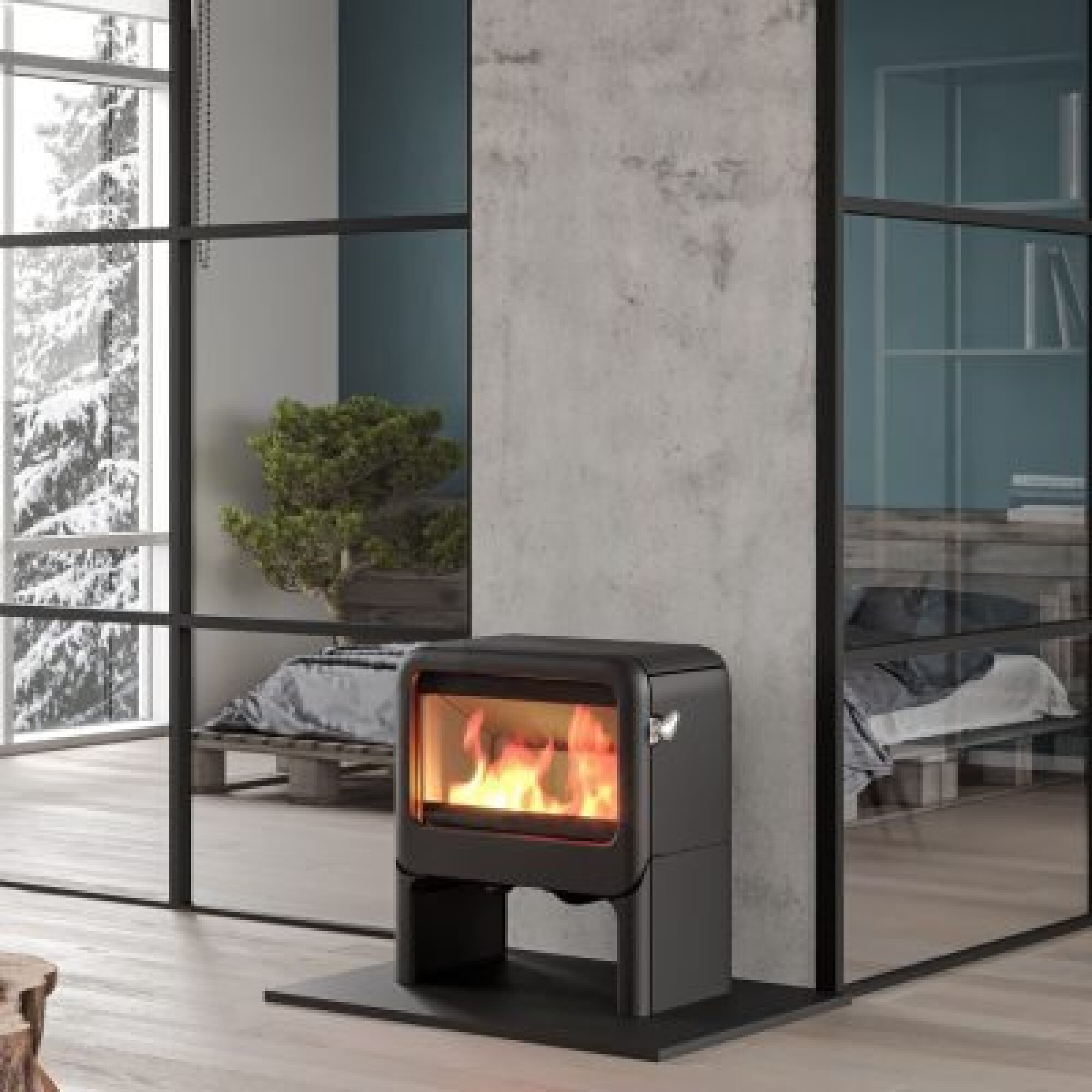 Poêle à bois fonte rock dovre