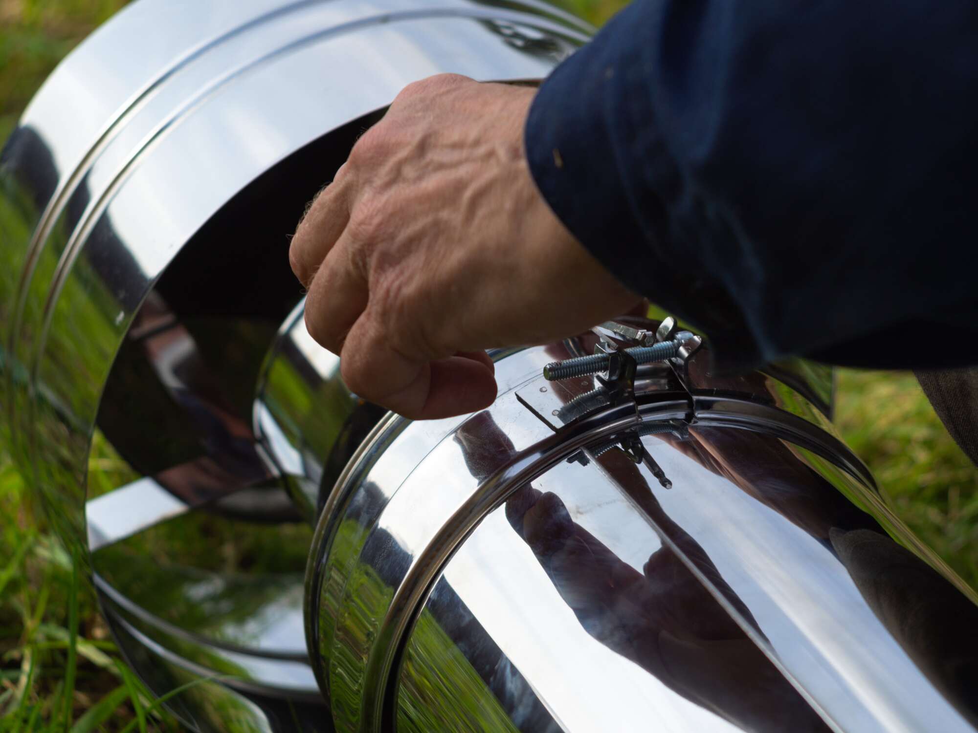 Pose de conduits de fumée en inox