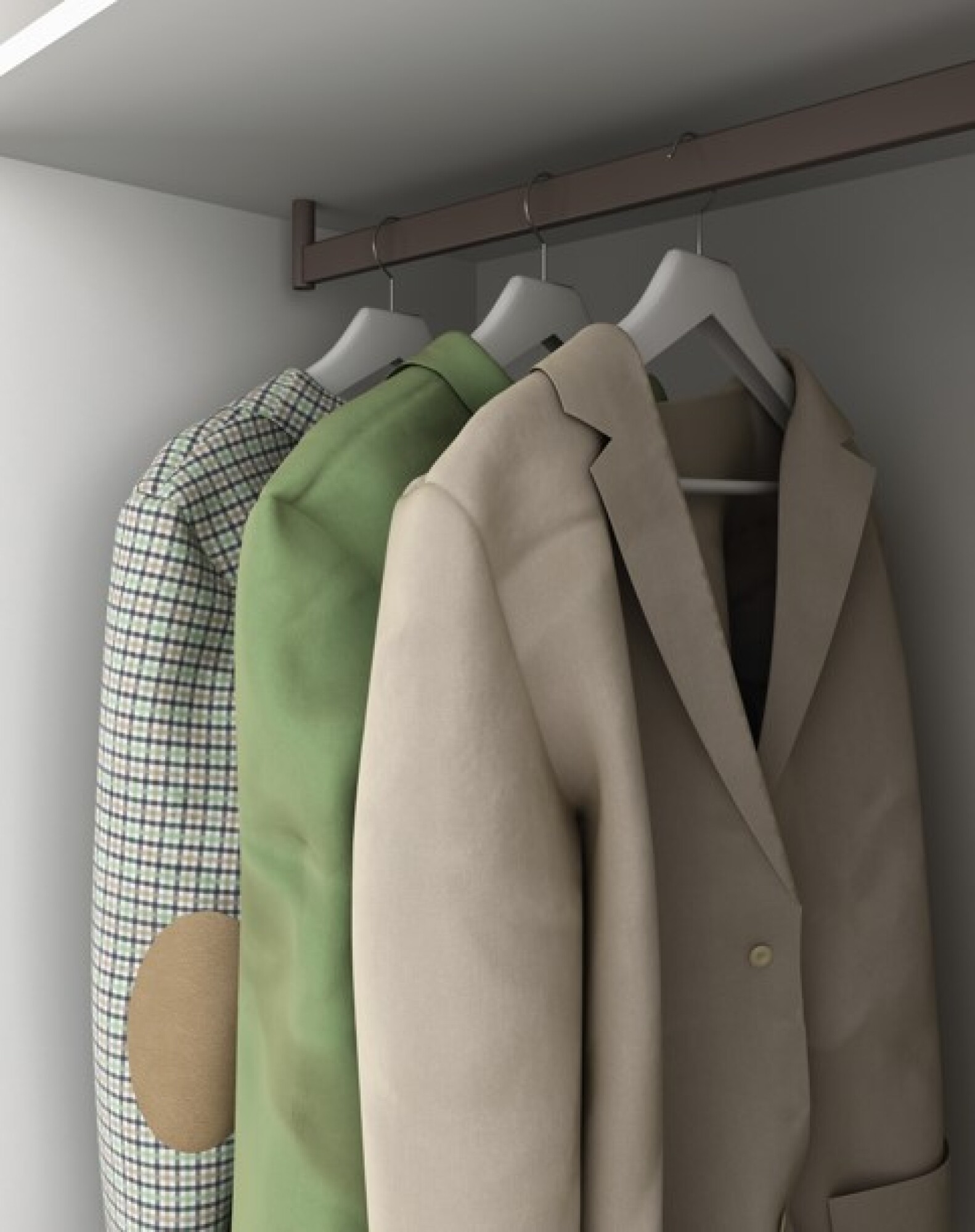 Support barre de penderie Moka