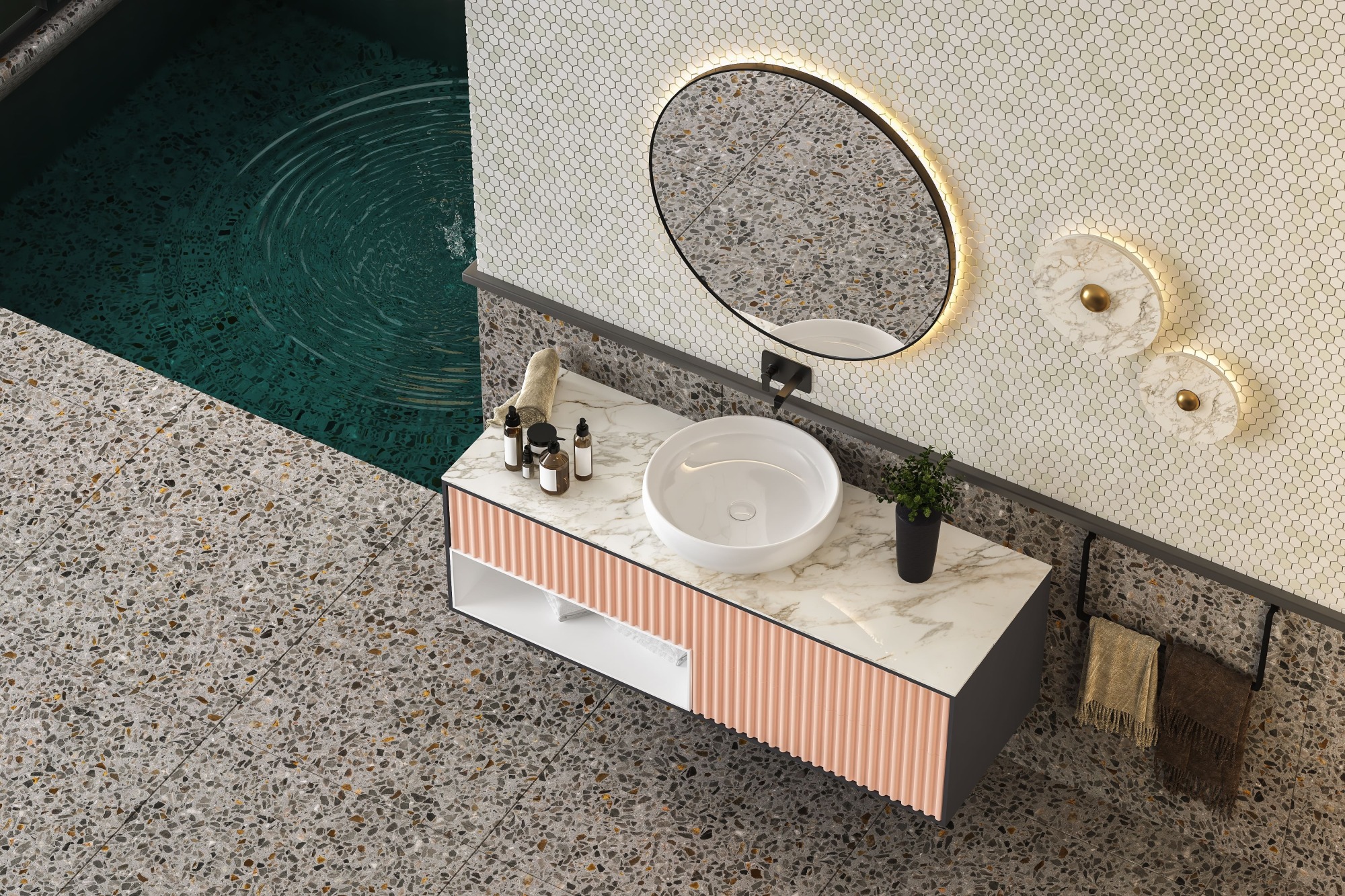 Fourniture et pose vasque ovale