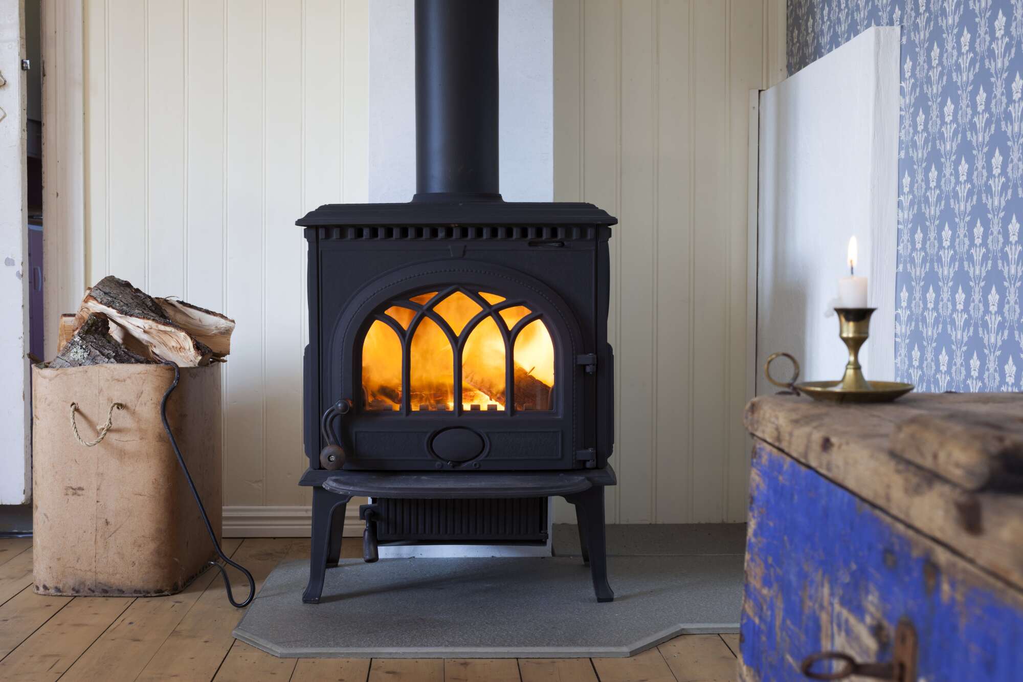 Pose plaque de sol poêle