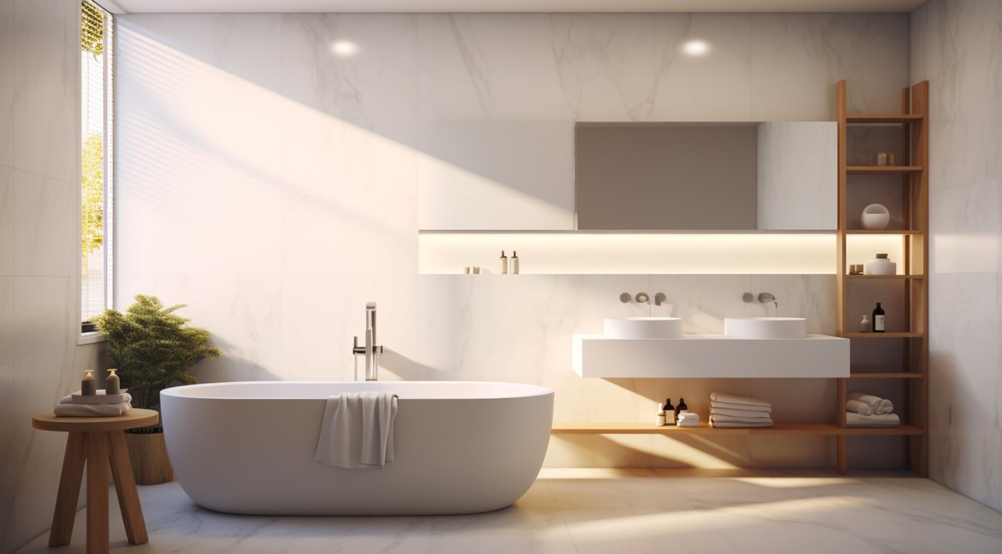 Aménagement de salle de bain épurée