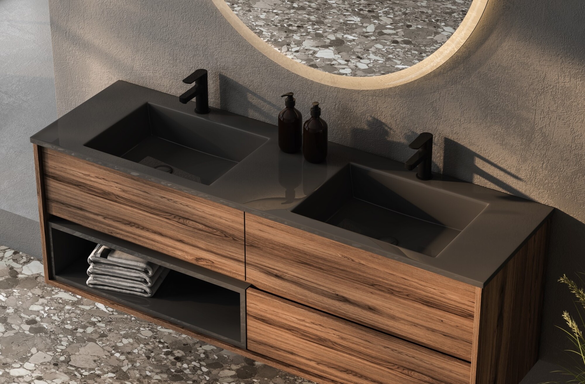 Assemblage de meuble de salle de bain