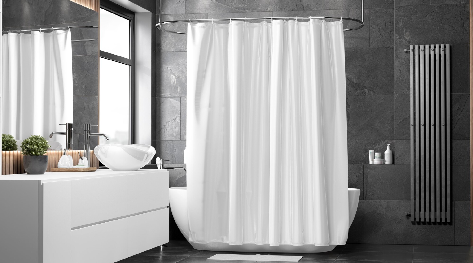 Installation de meuble blanc brillant