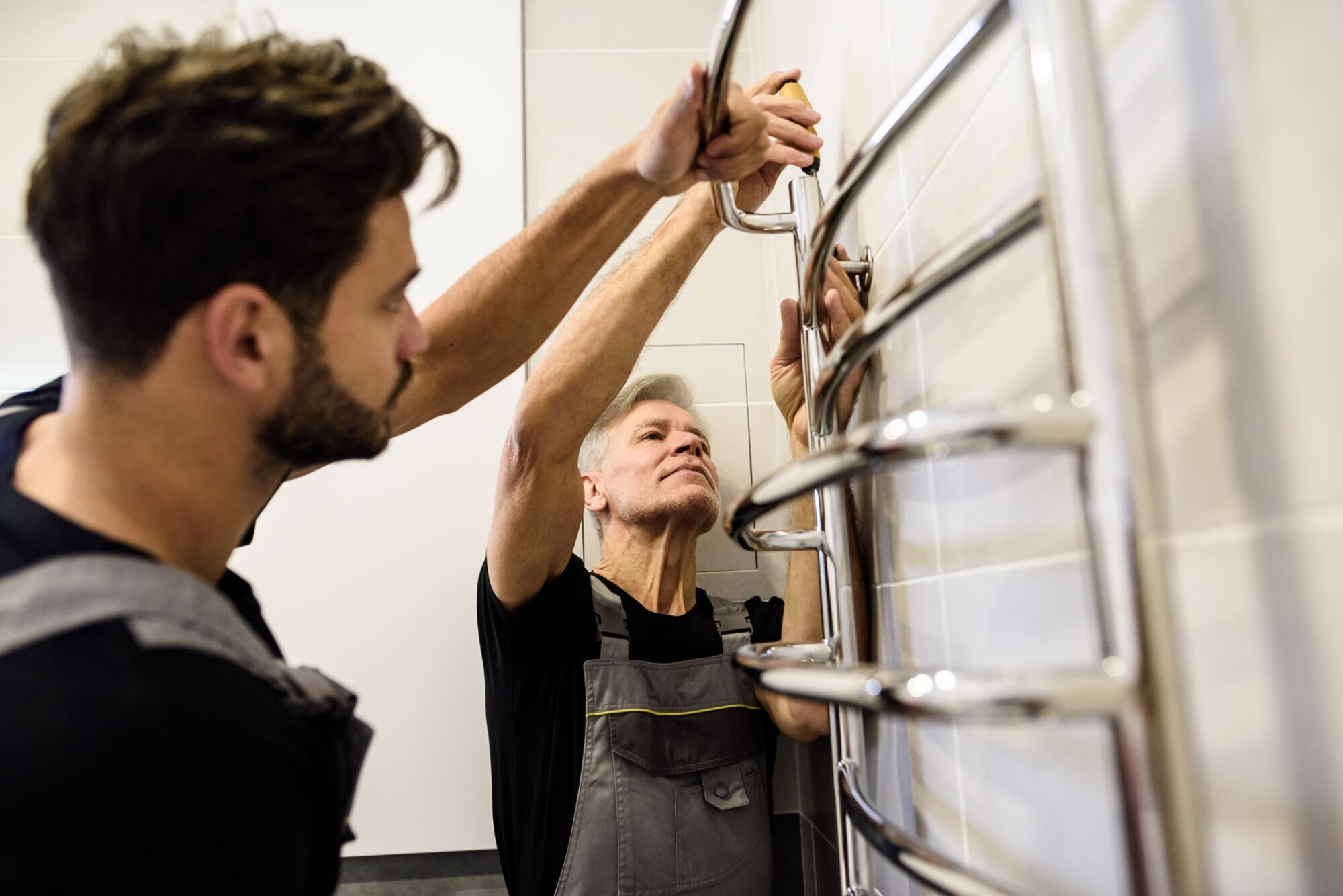 Installation de porte-serviettes