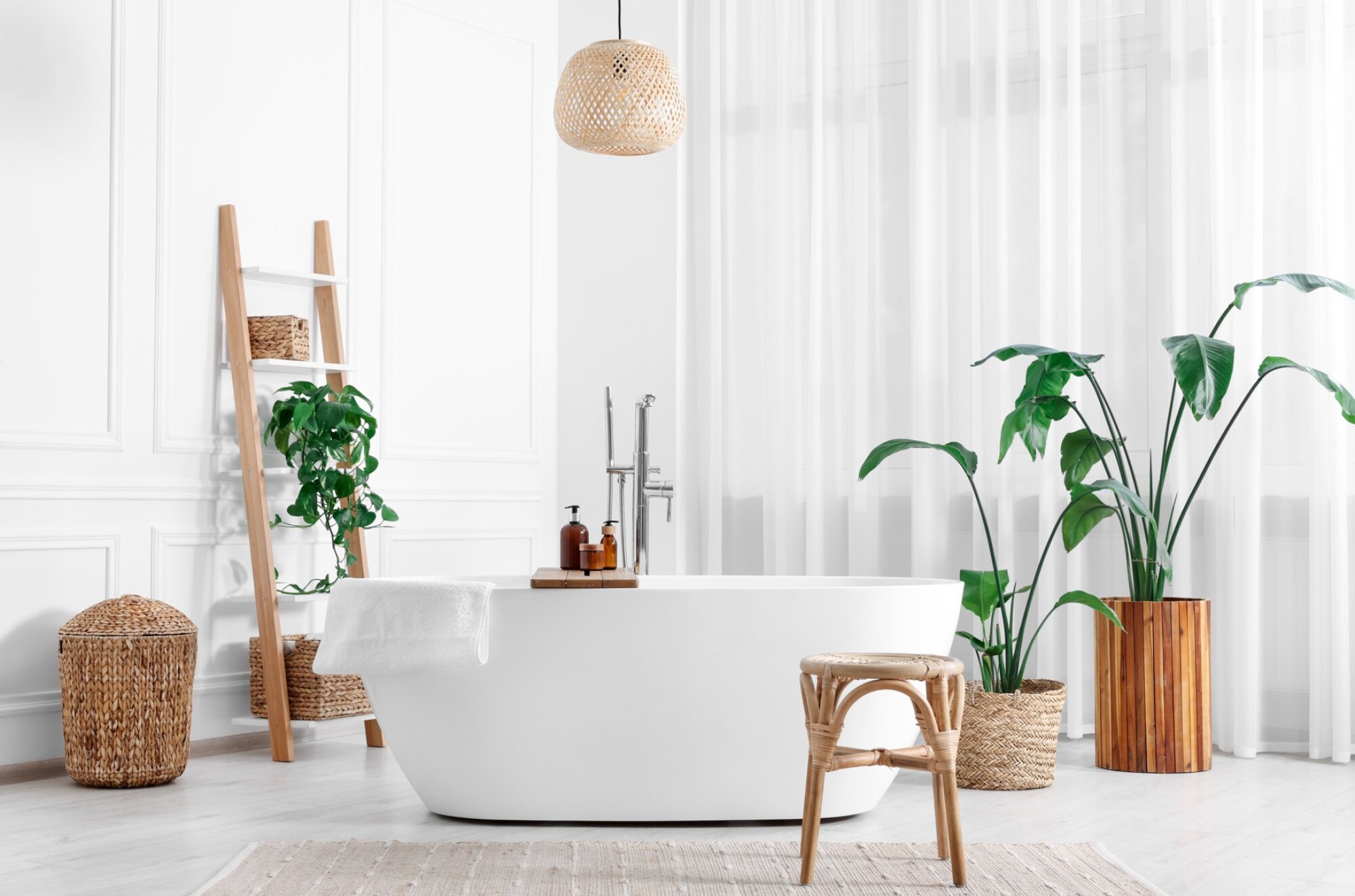 Installation de tabourets de salle de bain