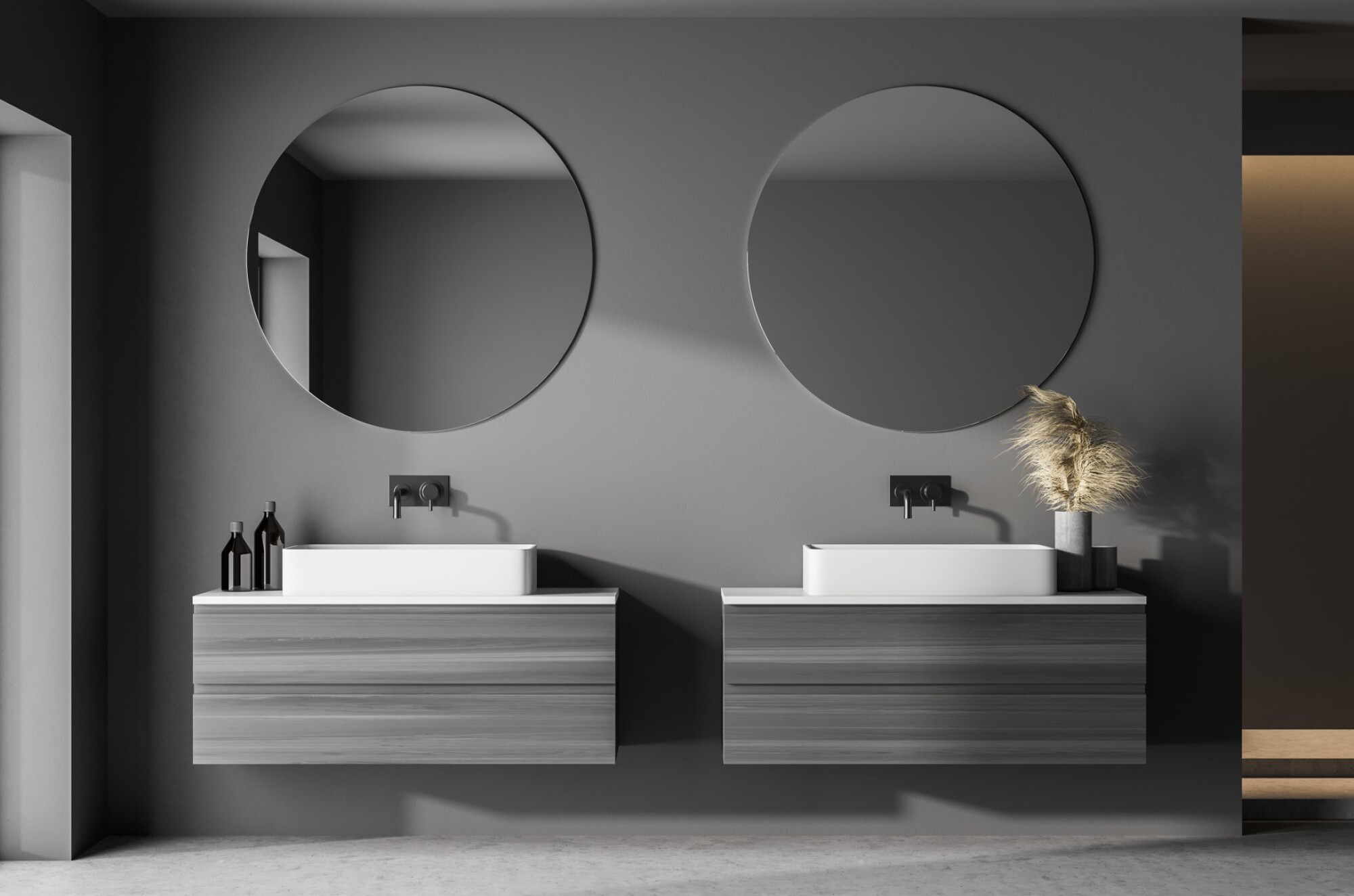 Meuble salle de bain gris