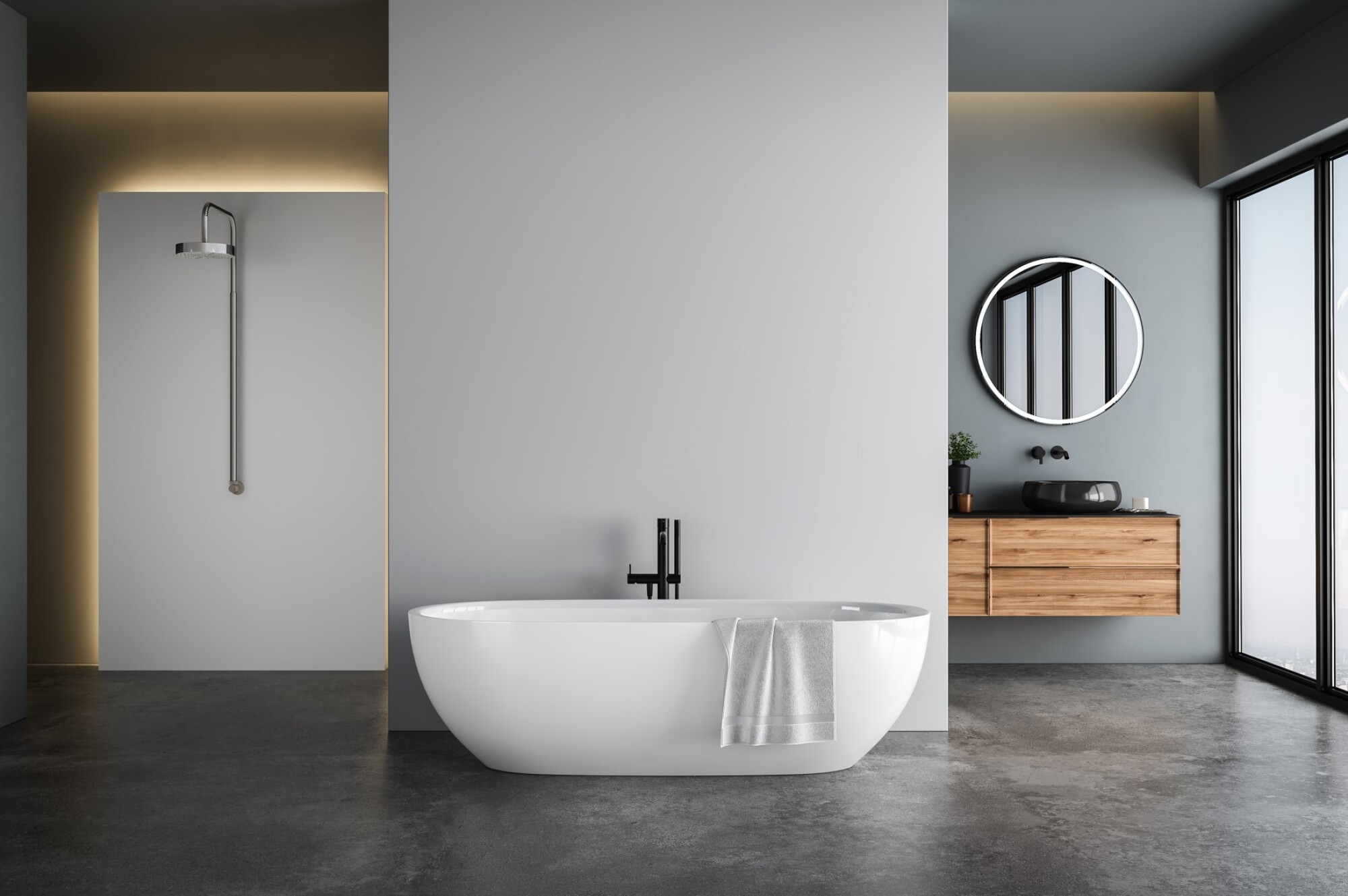 Pose de Meuble de salle de bain moderne