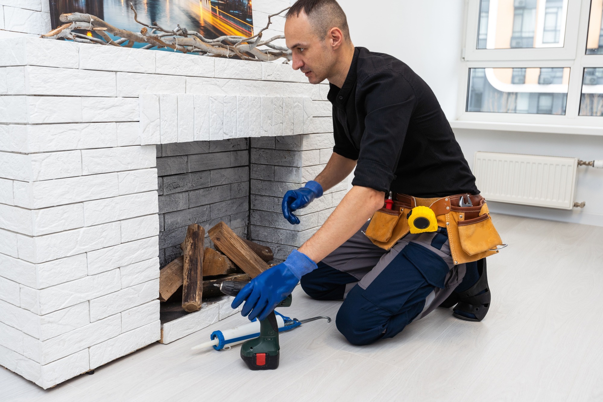 Installation de foyer de cheminée