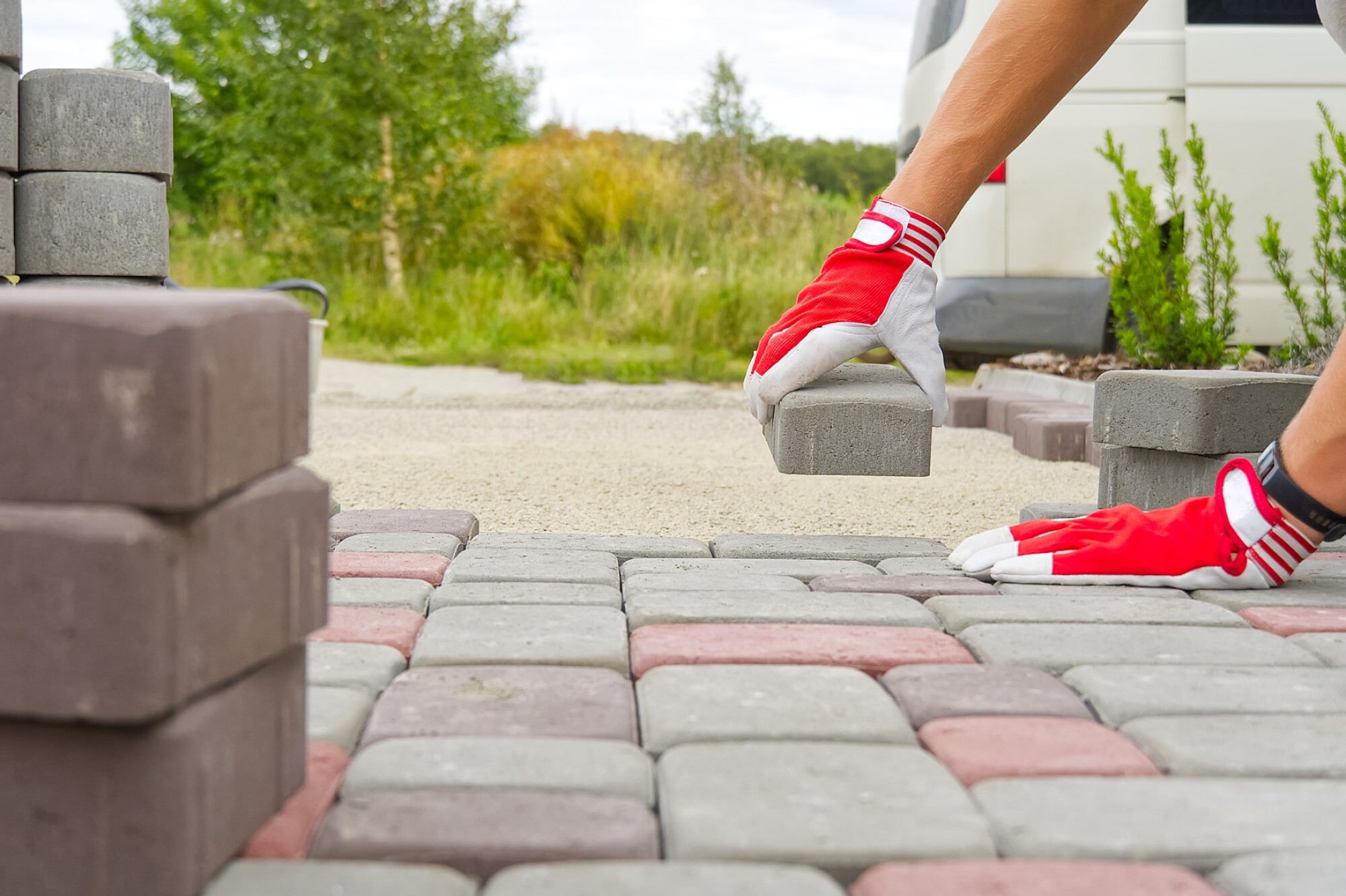 Pose de pavé pierre naturelle