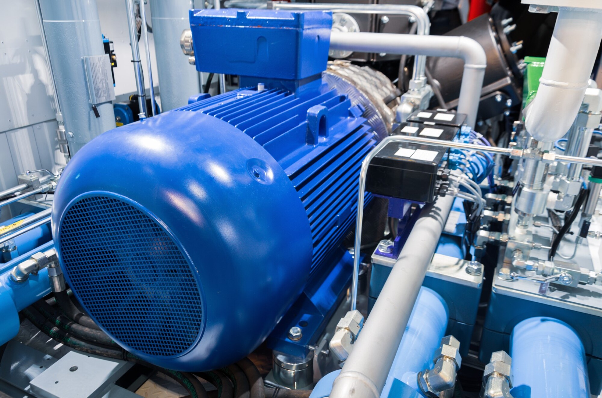 Installation de compresseur sur site