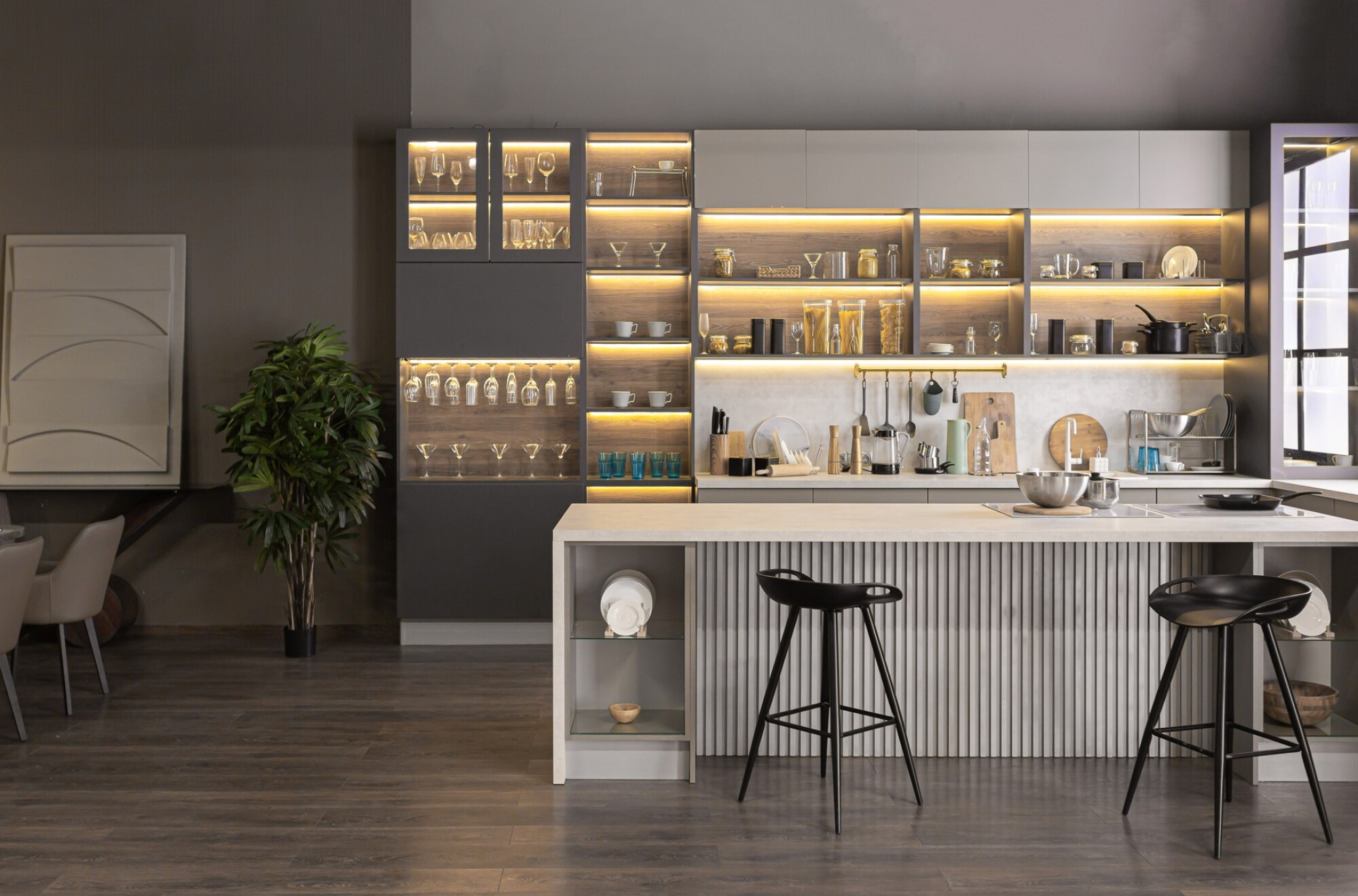 Éclairage intégré de cuisine