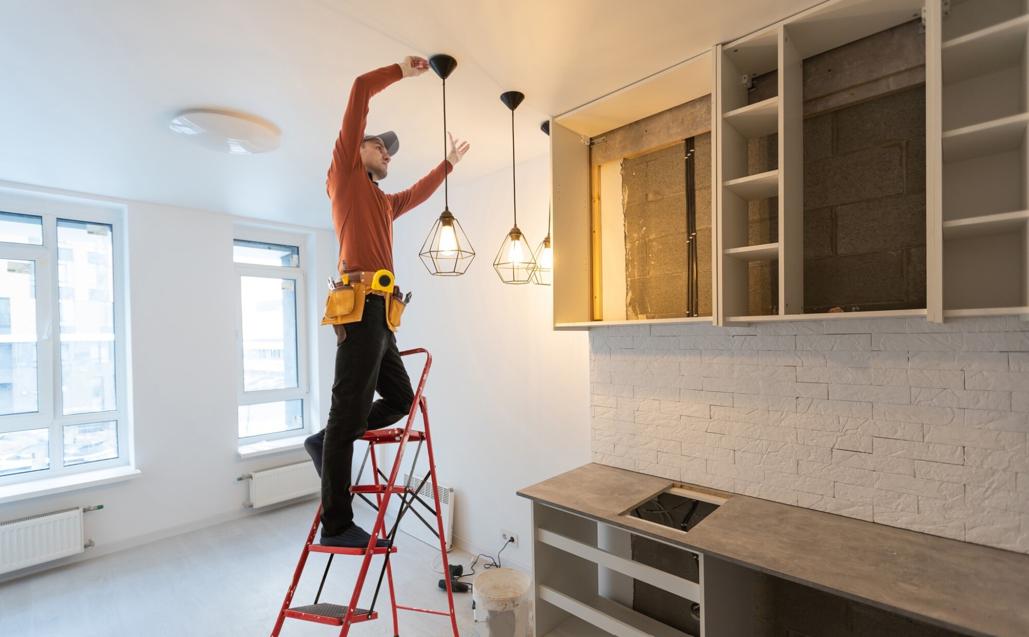 Installation d'évier de cuisine