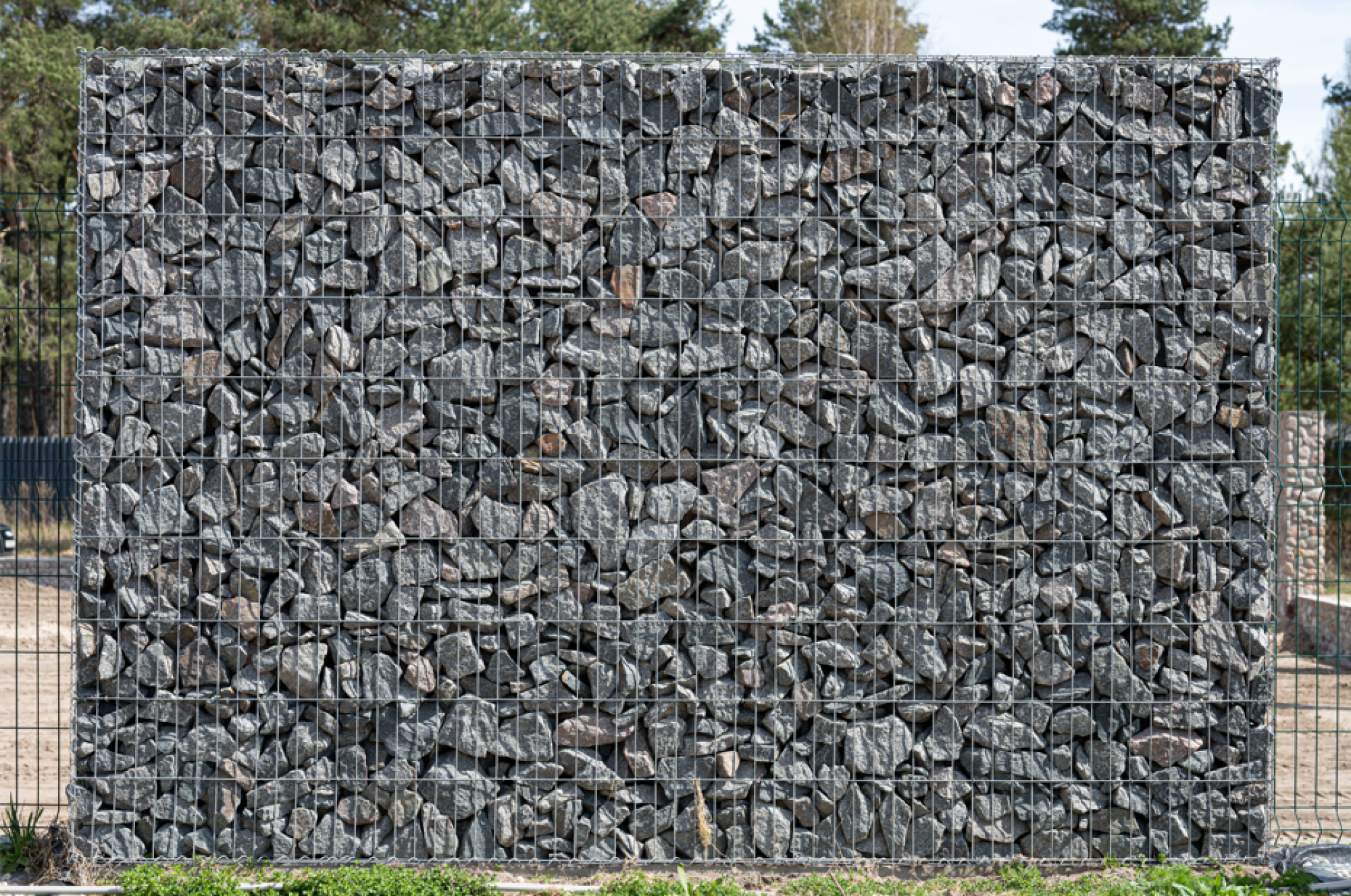 Réalisation de murs en gabion