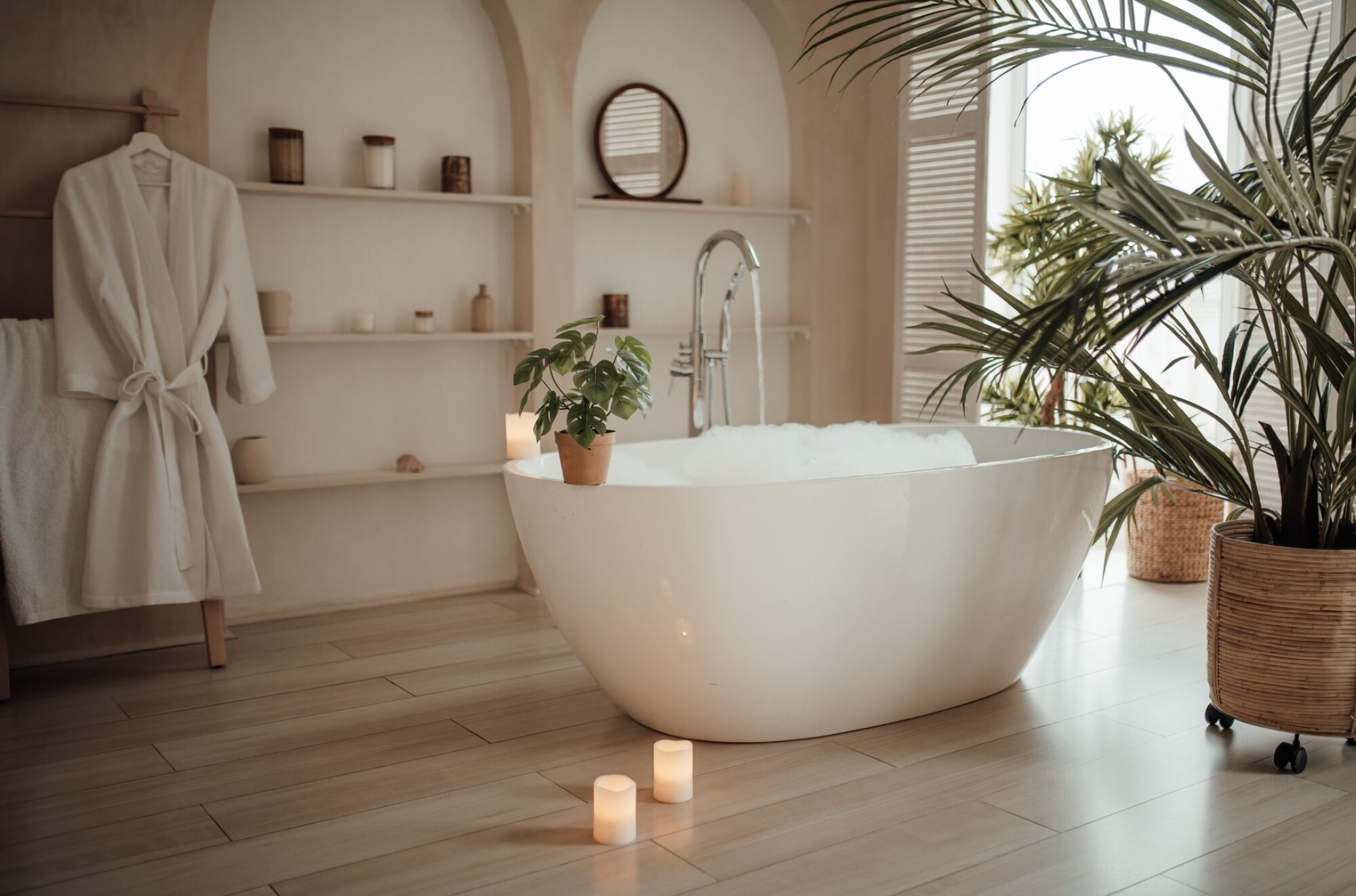 Installation baignoire luxueuse