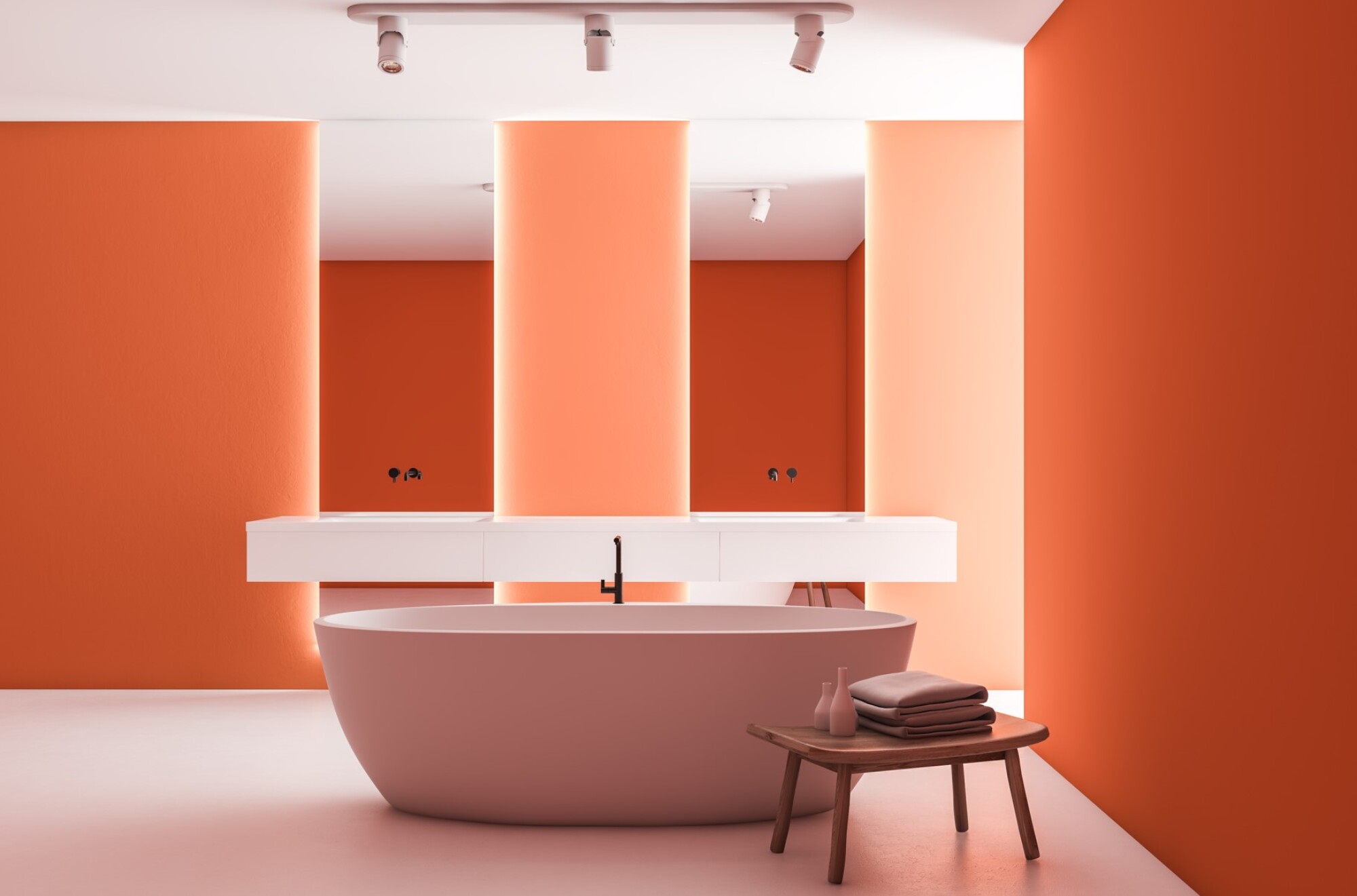 Pose baignoire avec chromothérapie