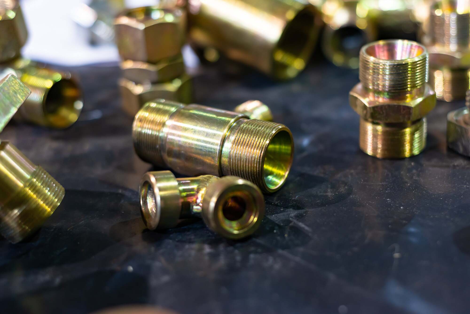 Pose de raccords laiton