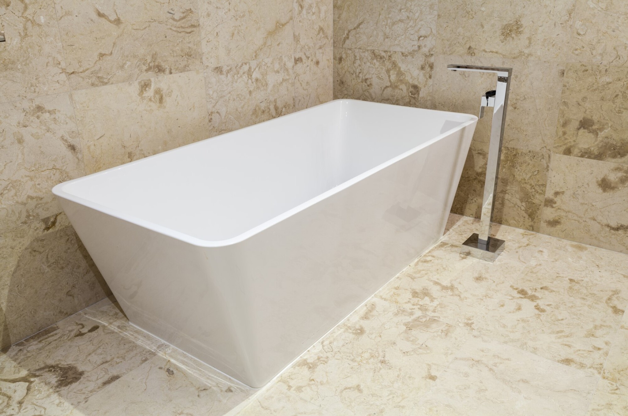 Pose et fourniture de baignoire rectangulaire