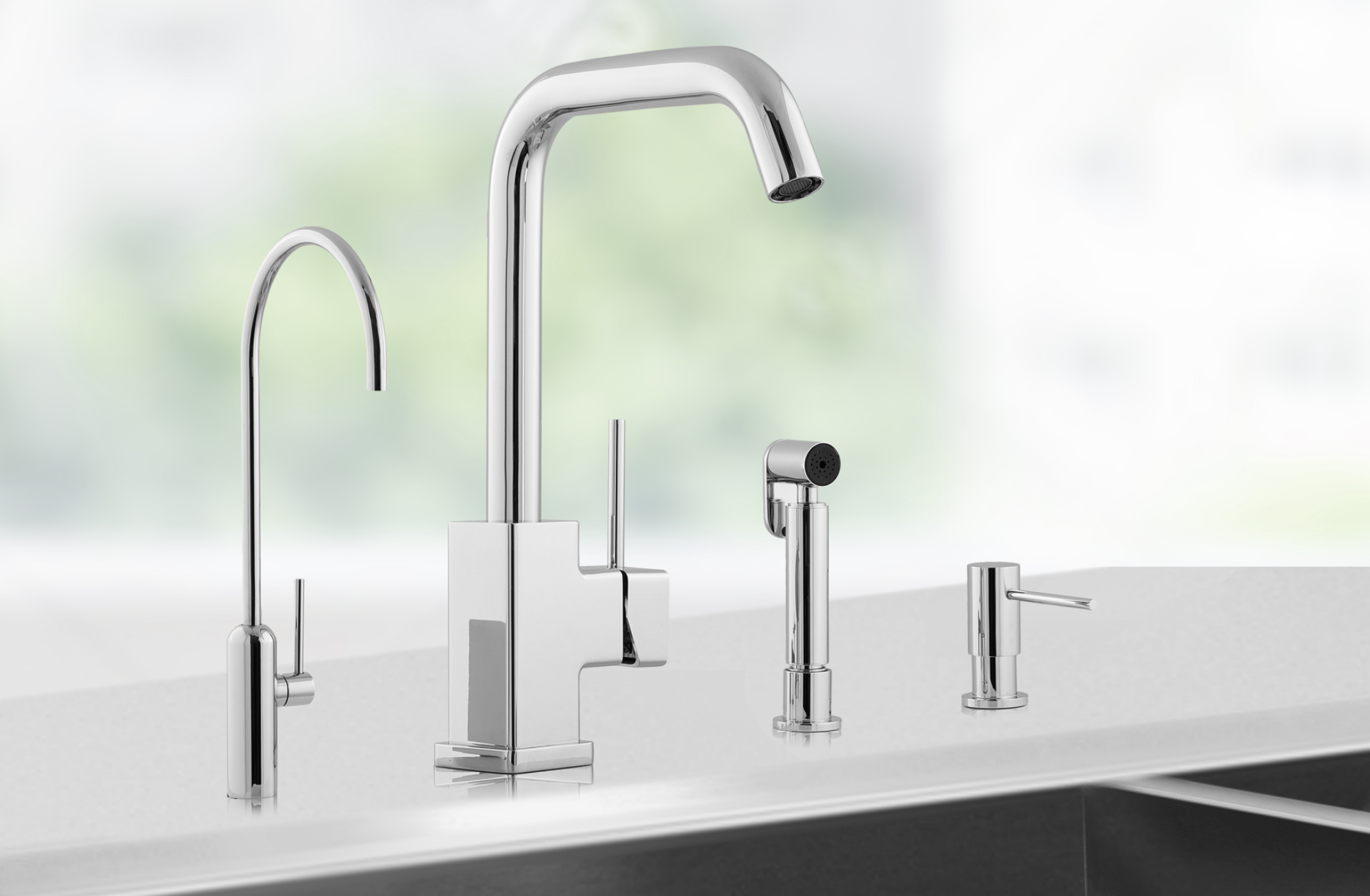 Robinet de cuisine avec distributeur de savon