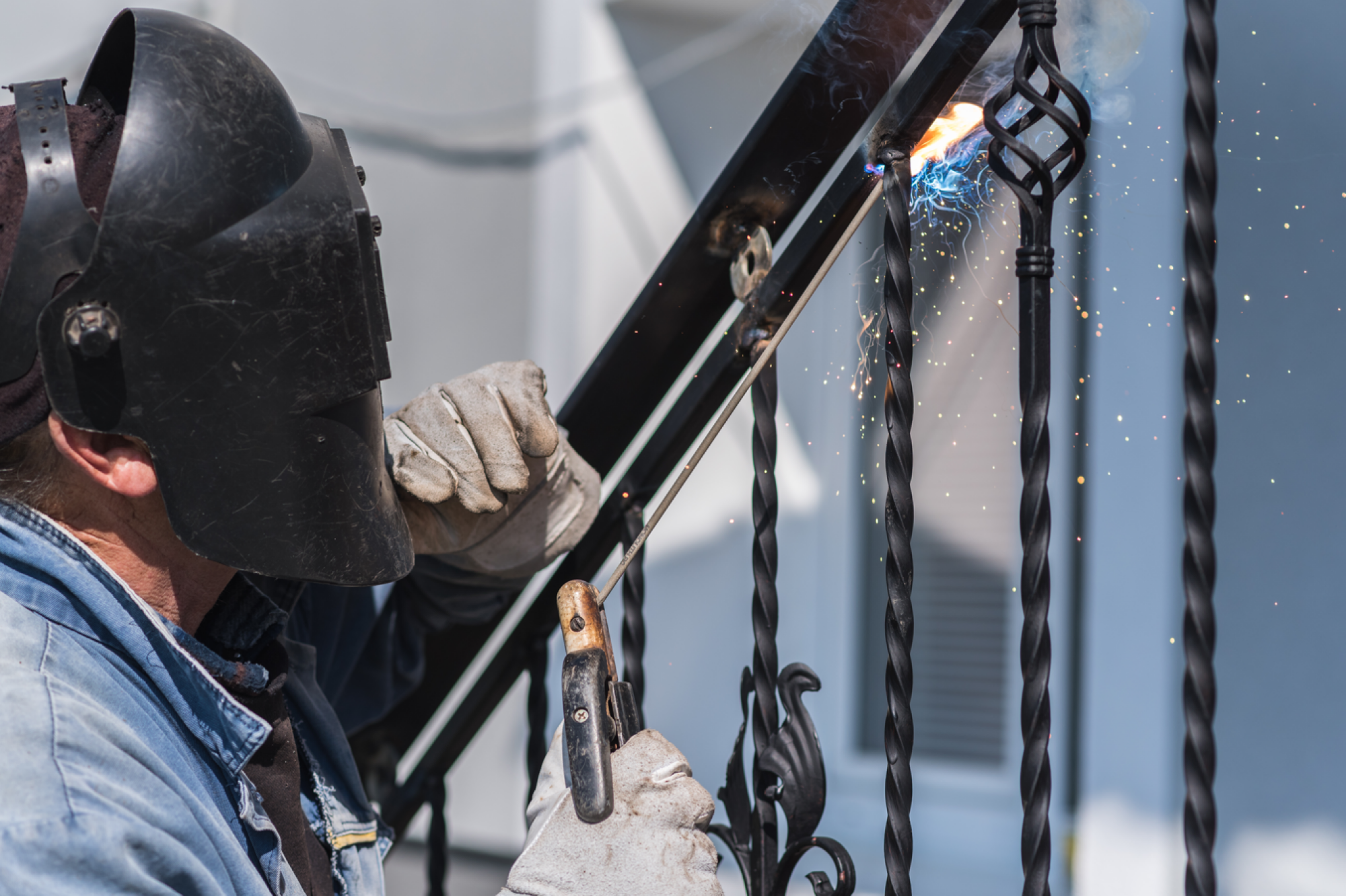 Installation de balustrades en fer