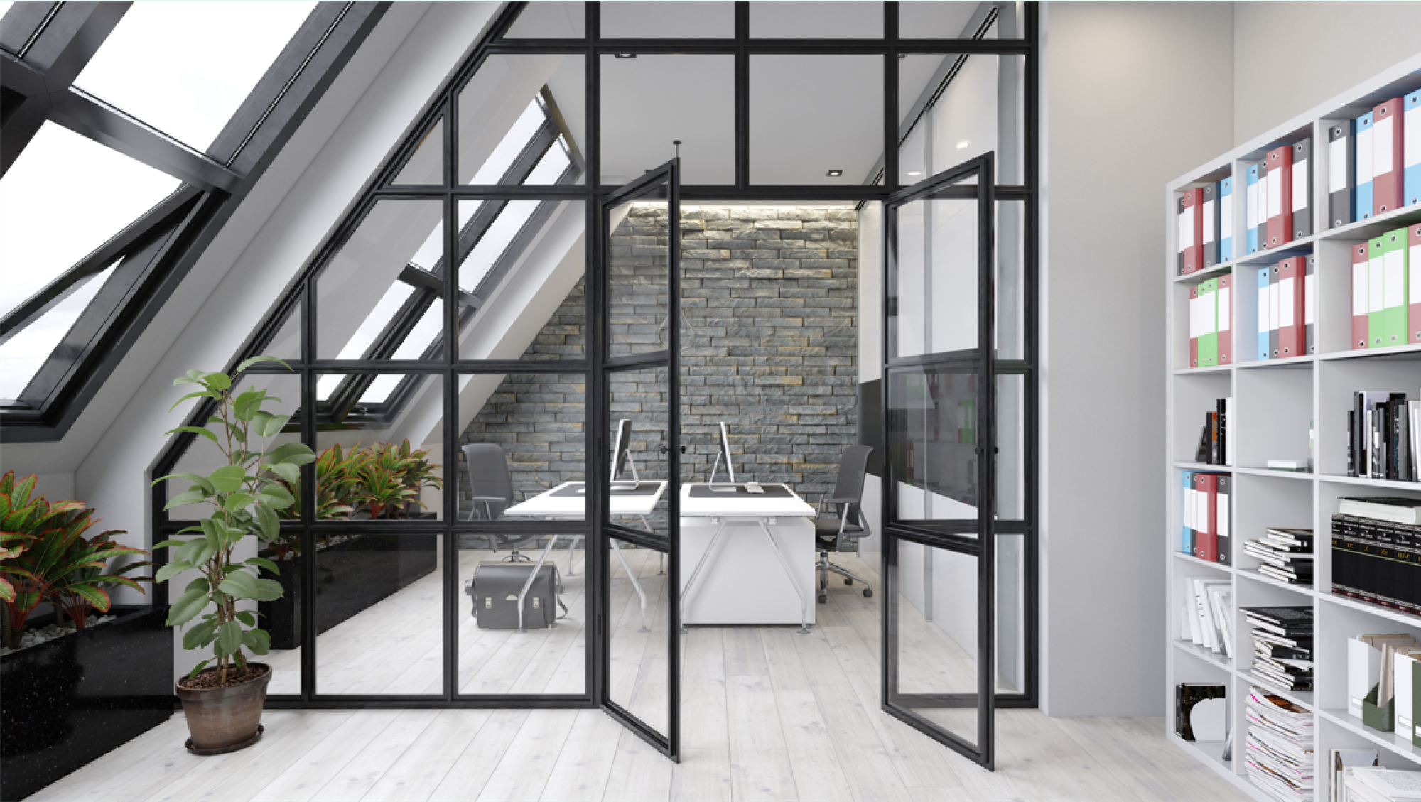 Installation de verrière intérieure