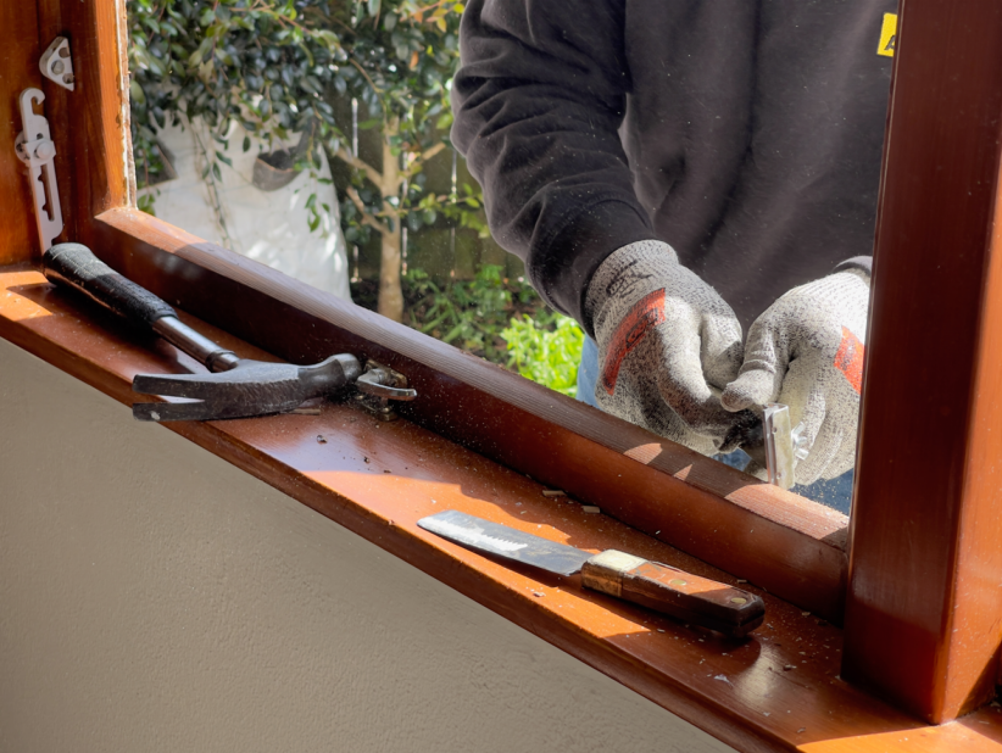 Pose de fenêtres en bois