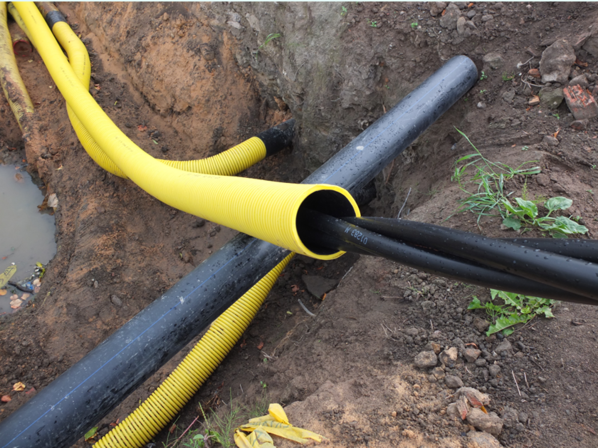 Pose de gaine pour câble haut température