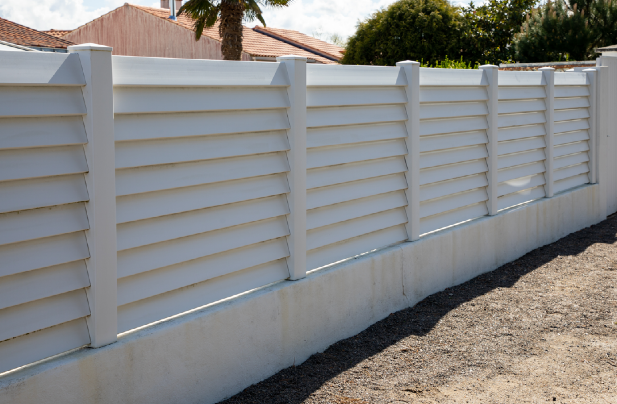 Installation de palissade en pvc