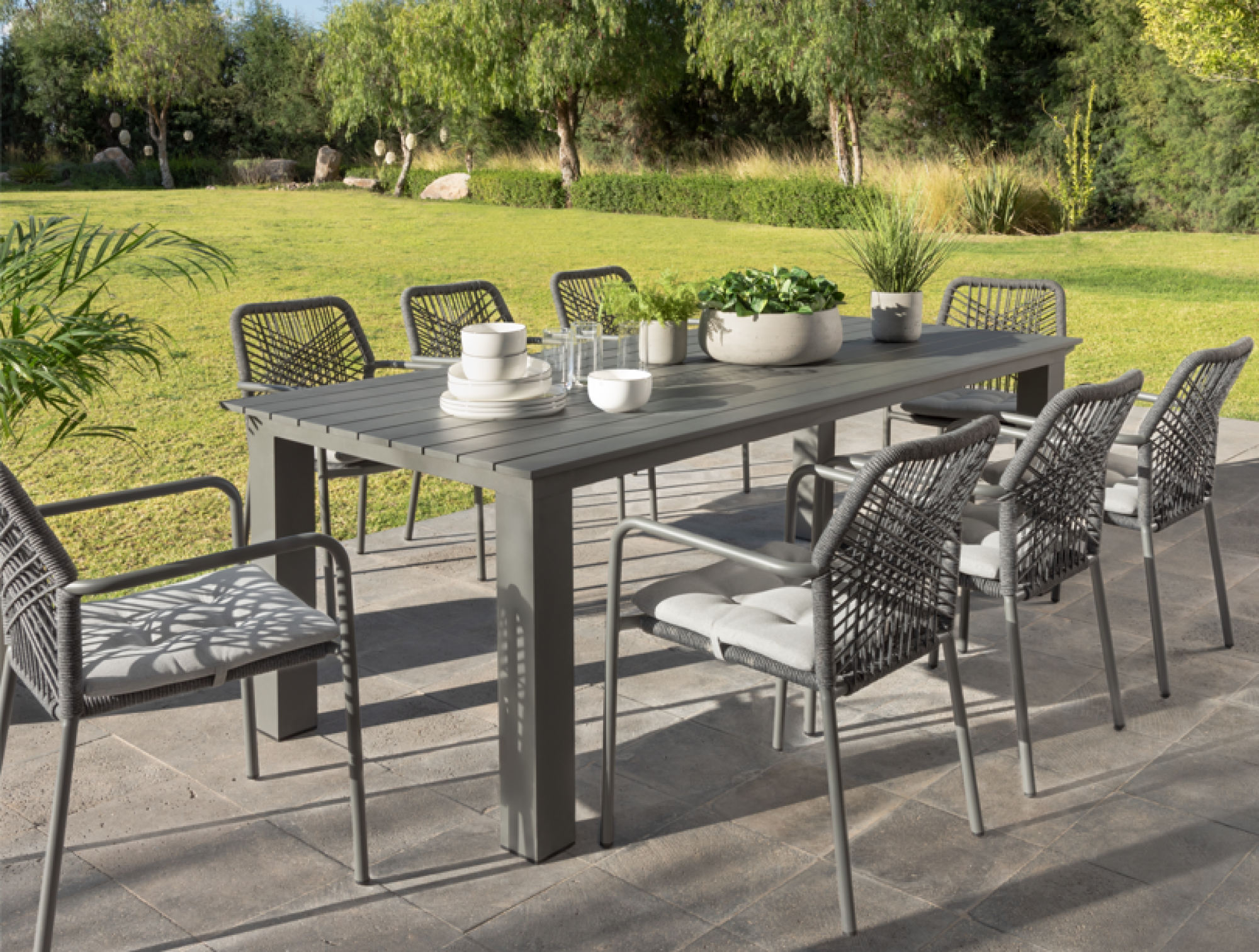 Vente de table de jardin en aluminium