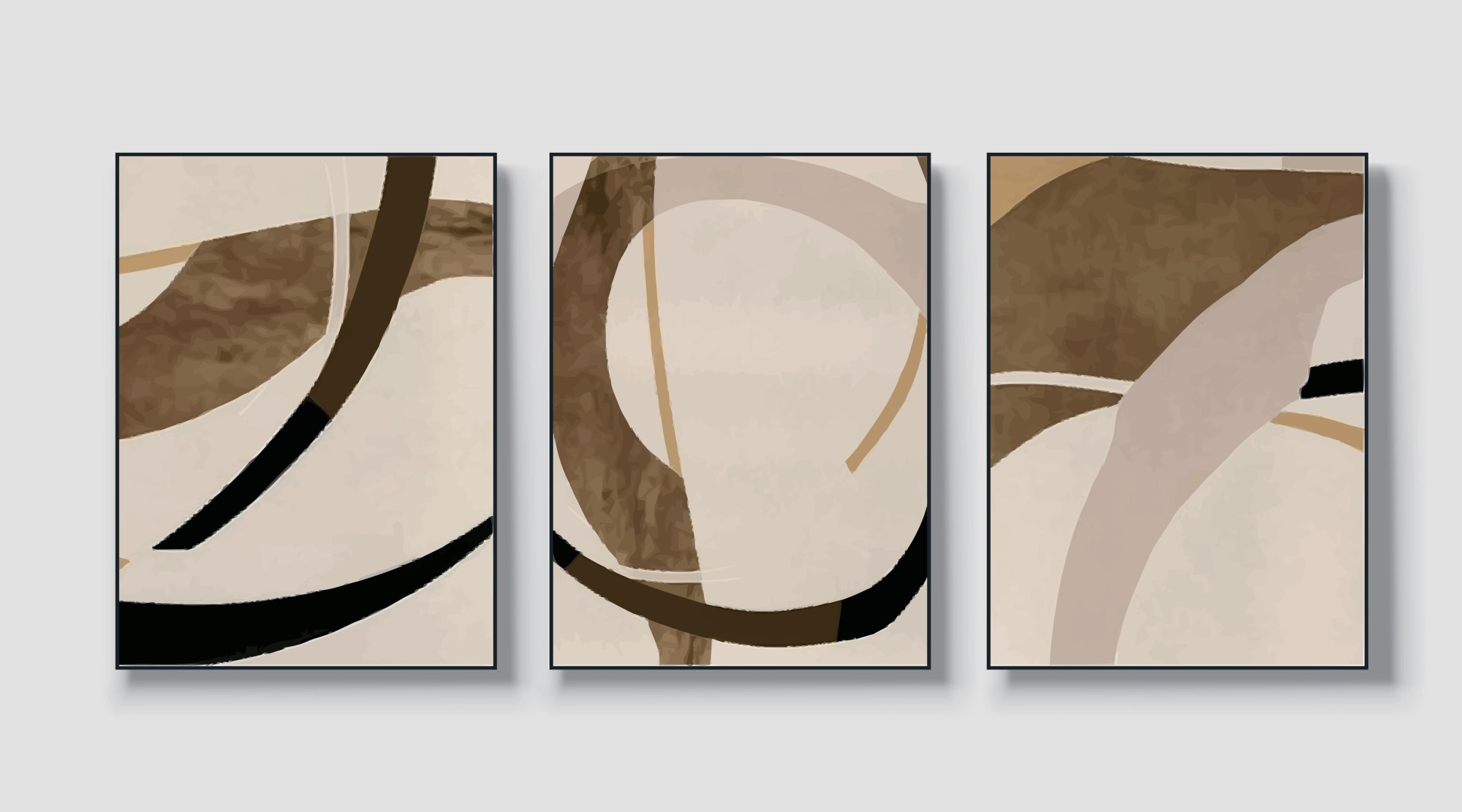 Accrochage de peintures contemporaines