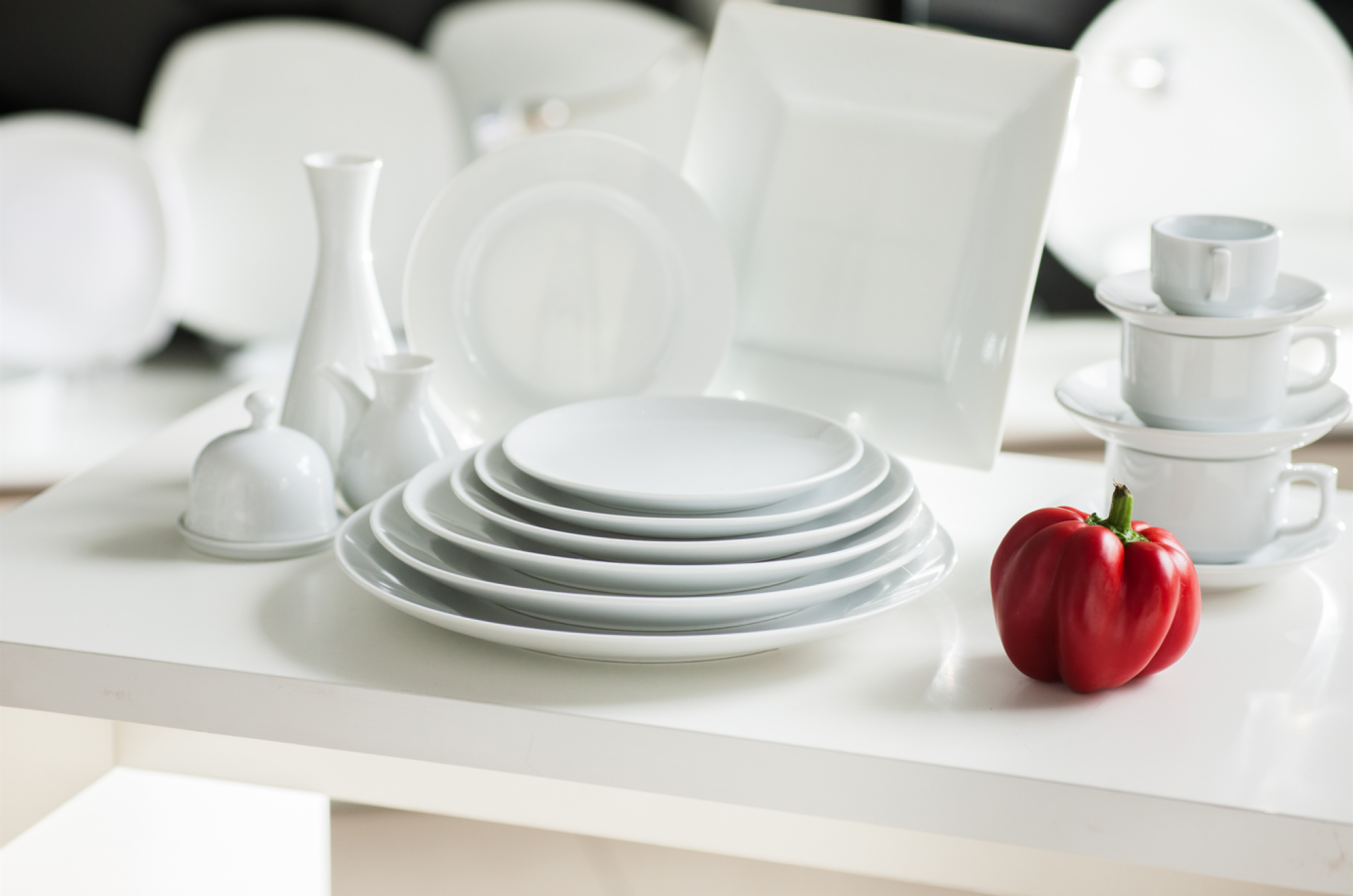 Assiettes de table en céramique pour cuisine quotidienne